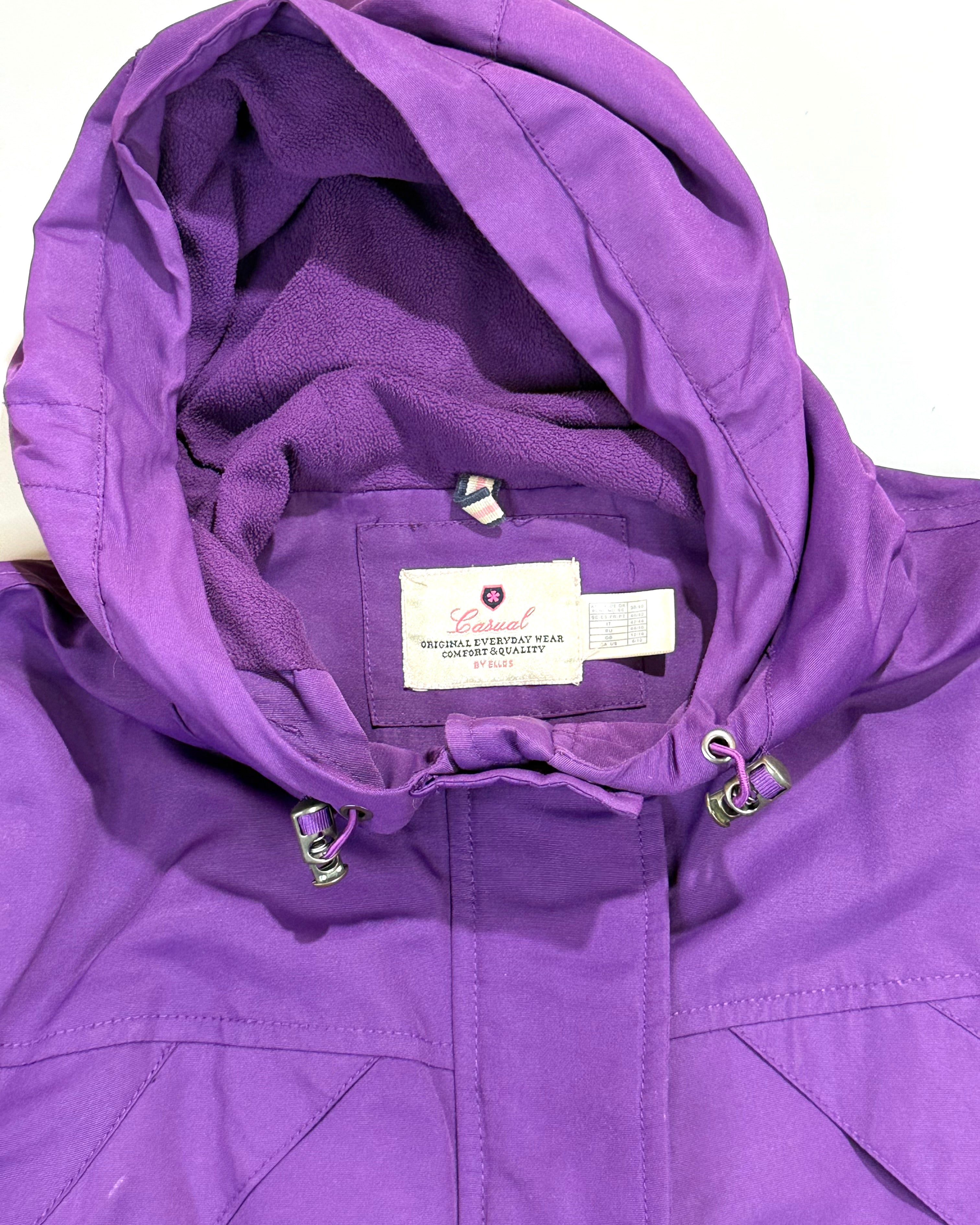 Ellos Vintage Purple Windbreaker Jacket / Parka Size L