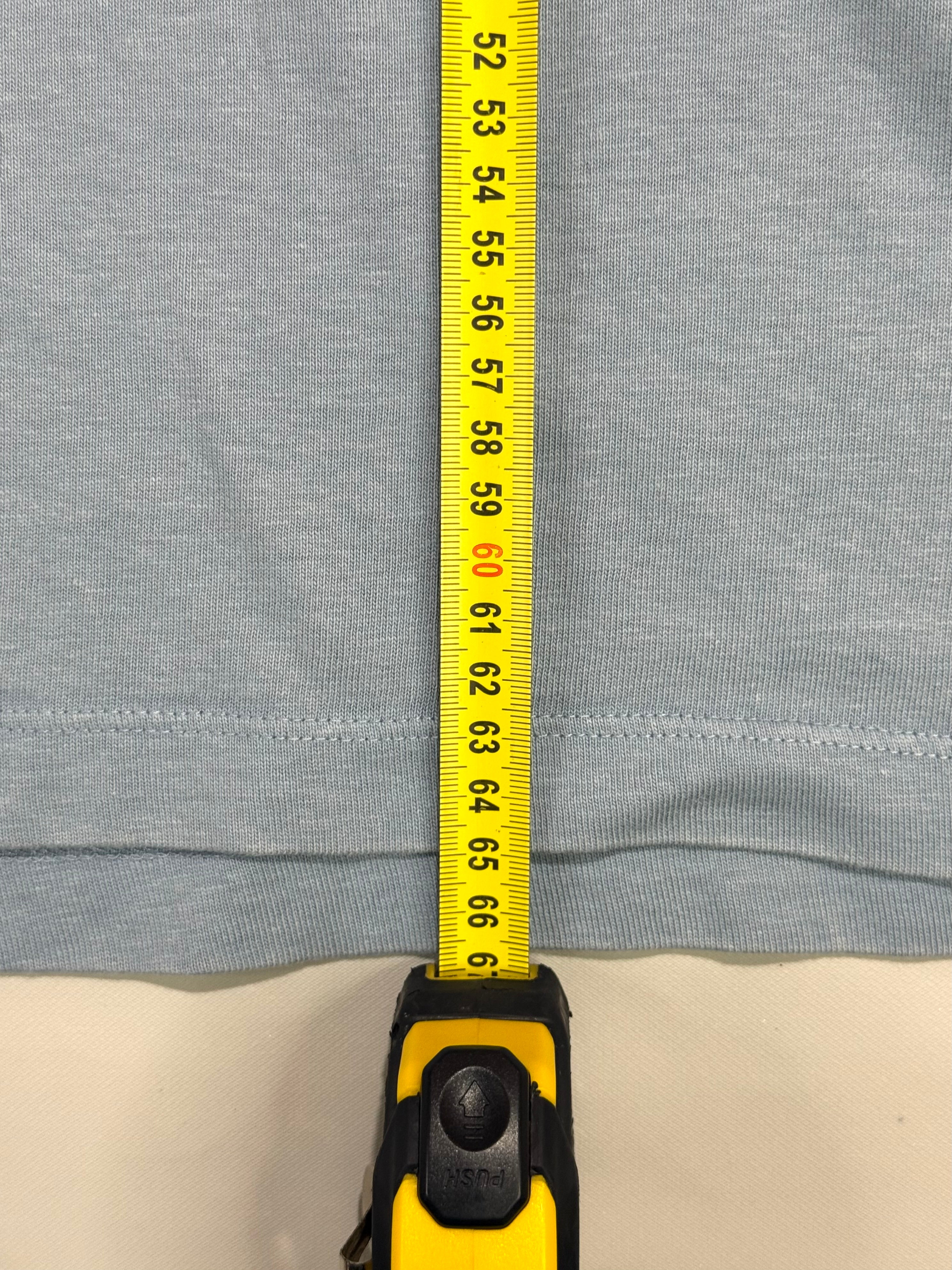 Zara Light Blue Oversized Cotton T-Shirt Size XL