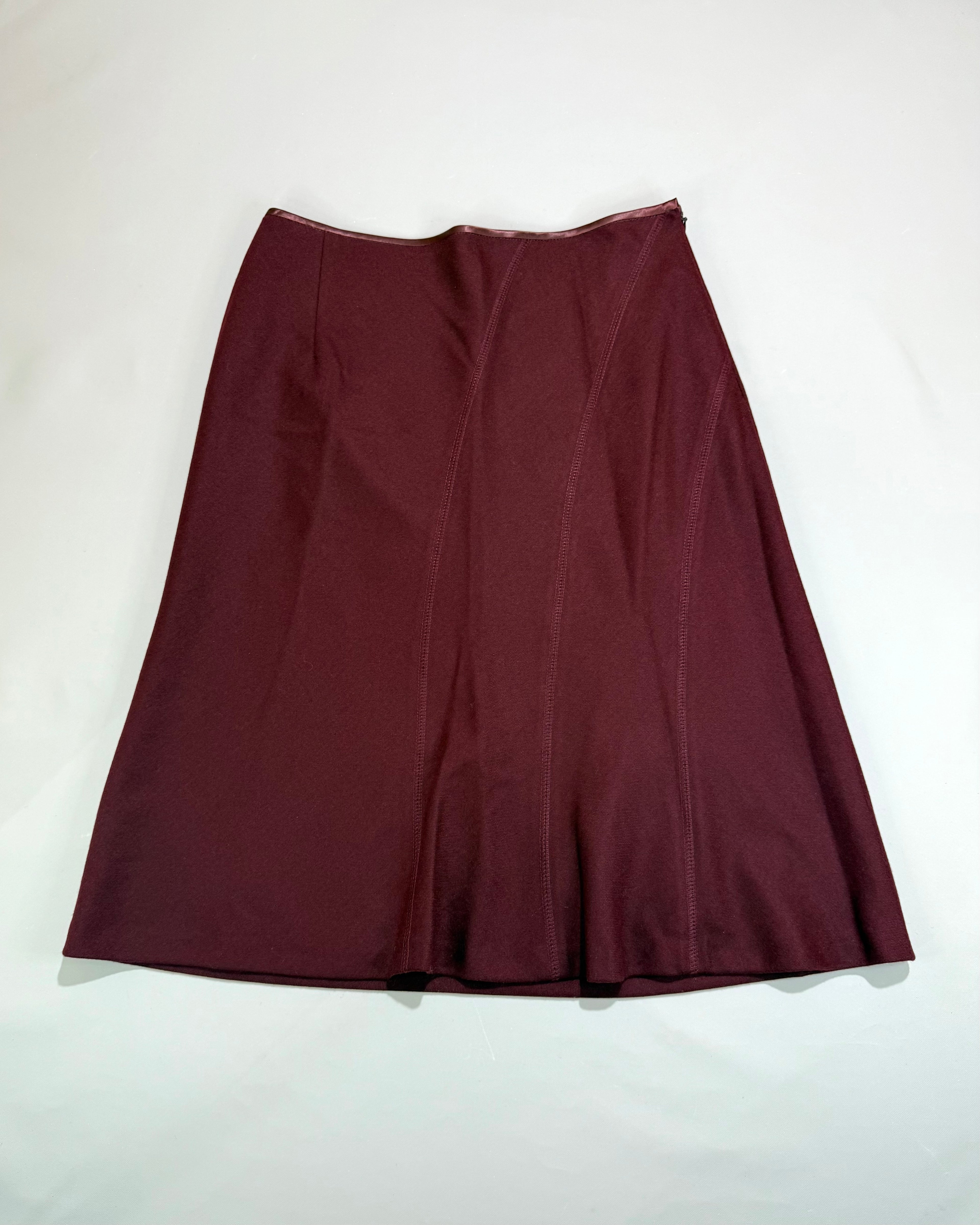 Bordeaux Midi Skirt Size M