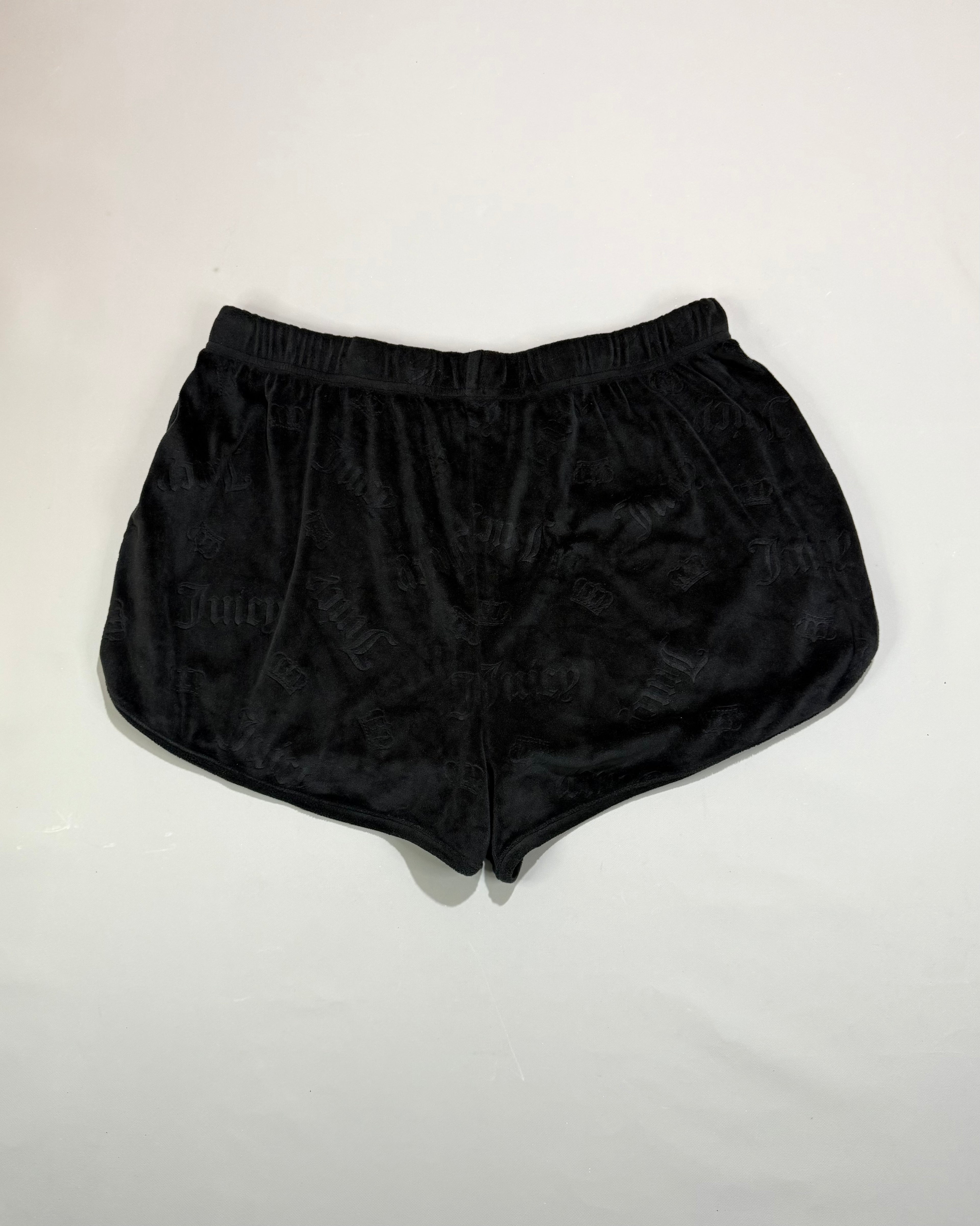 Juicy Couture Black Velvet Shorts XL