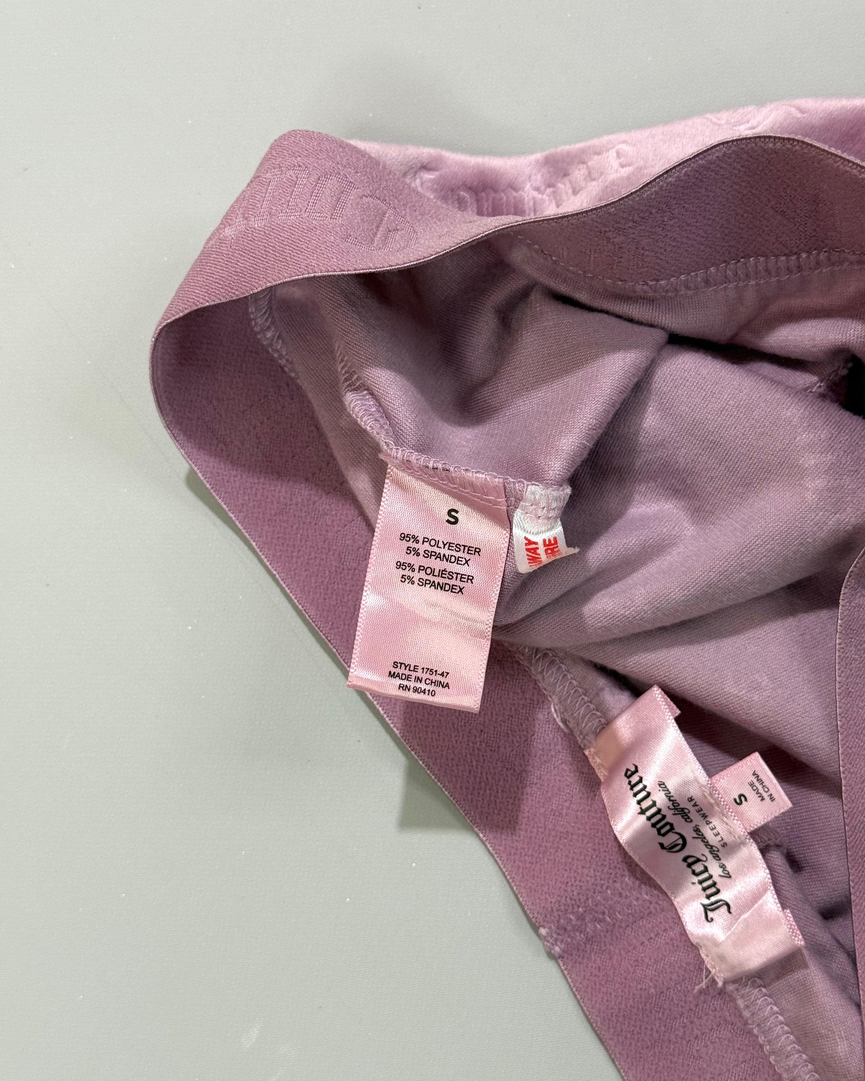 Juicy Couture Lilac Velvet Shorts Size S