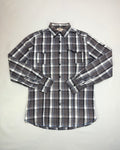 Springfield Gray and White Plaid Shirt L
