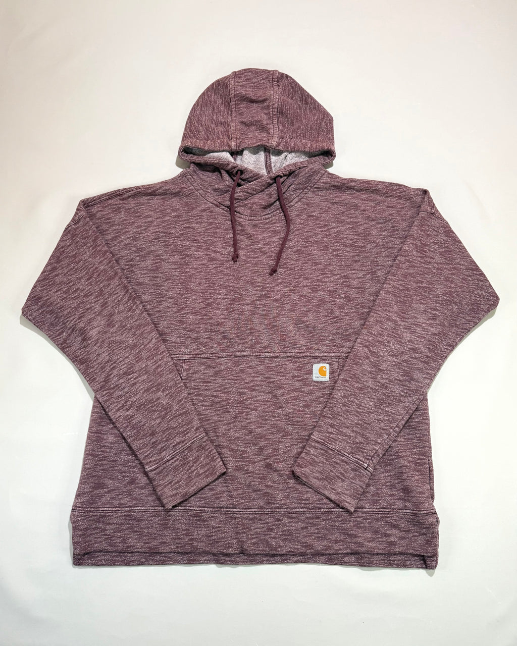 Carhartt Burgundy Blended Effect Hoodie M