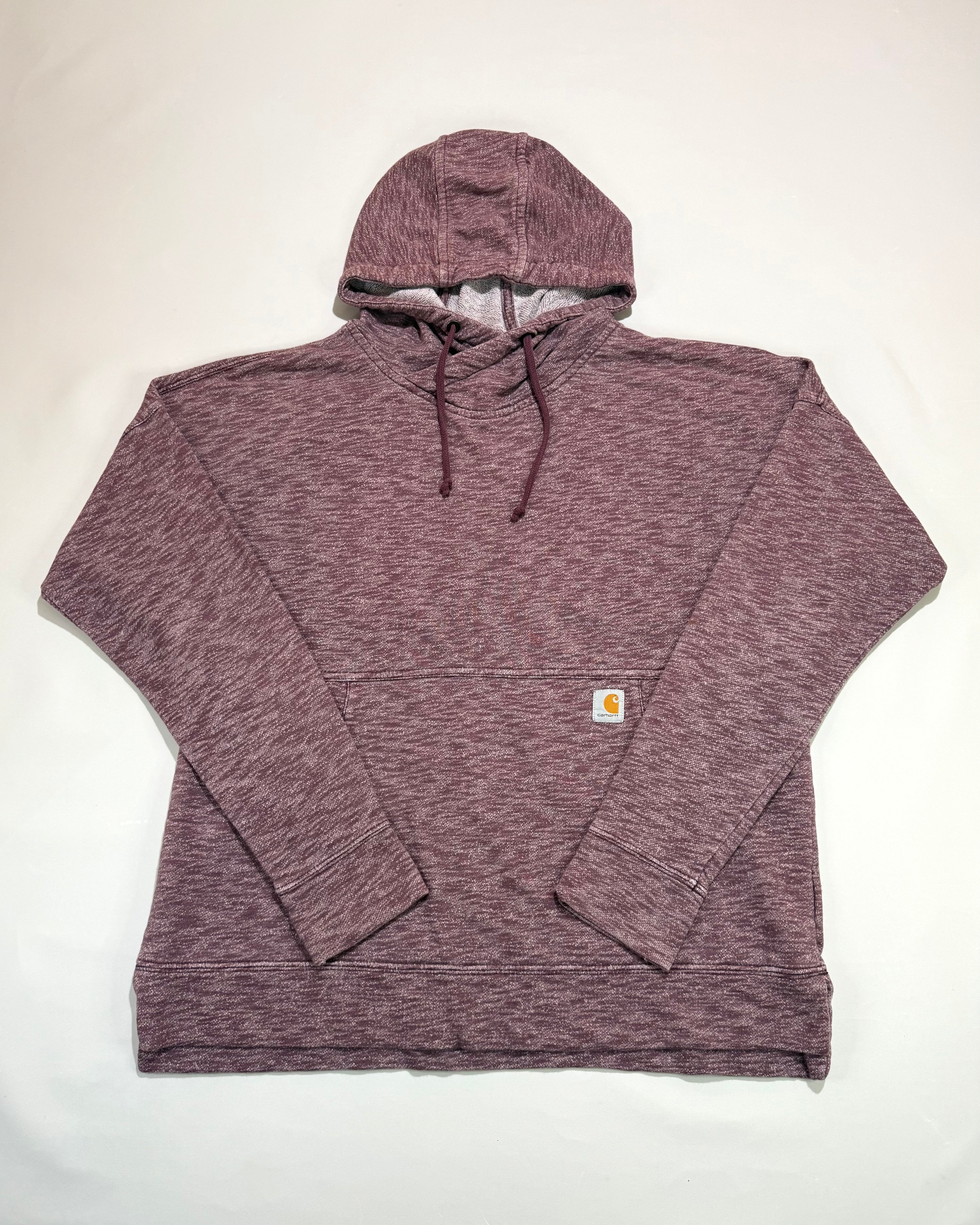 Carhartt Burgundy Blended Effect Hoodie M
