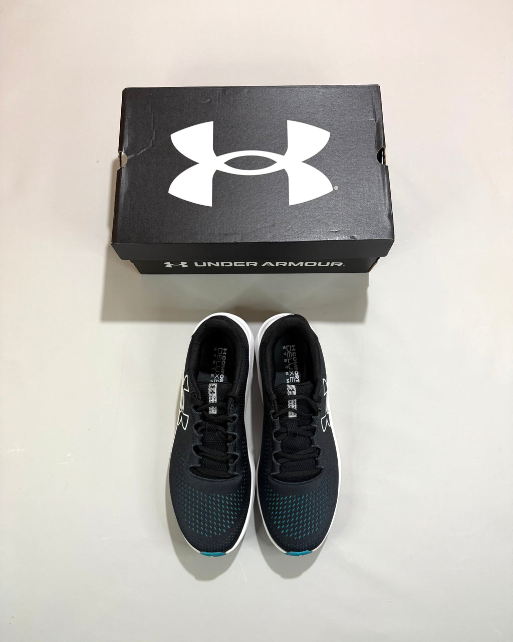 Under Armour Charged Pursuit 3 Black/Blue Running Shoes Size 43