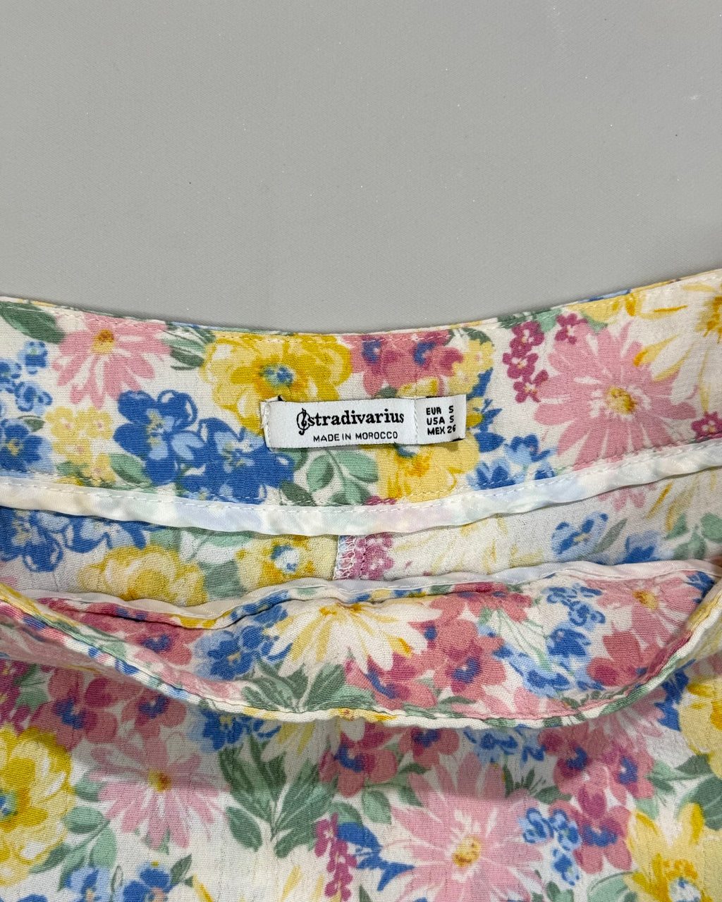 Stradivarius Floral Multicolor Mini Skirt Size S
