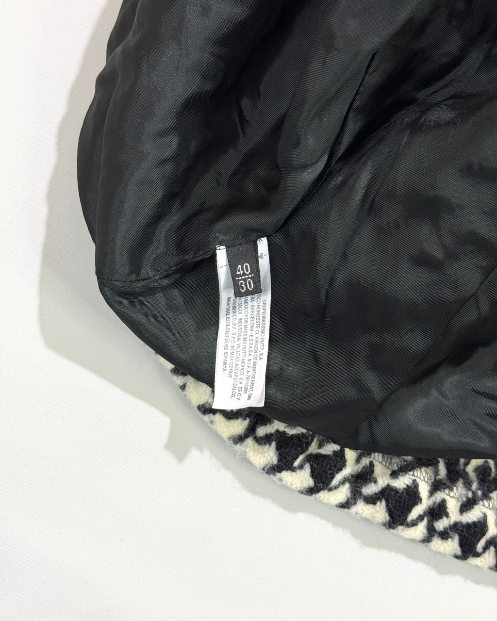 Massimo Dutti Balloon Mini Skirt in Houndstooth Pattern Size S