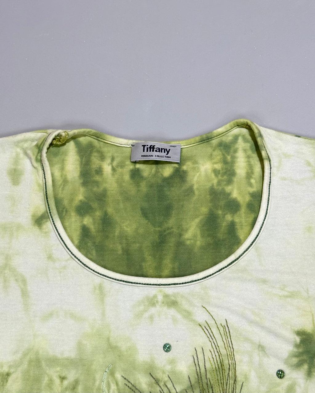 Tiffany Green and White T-shirt Size S