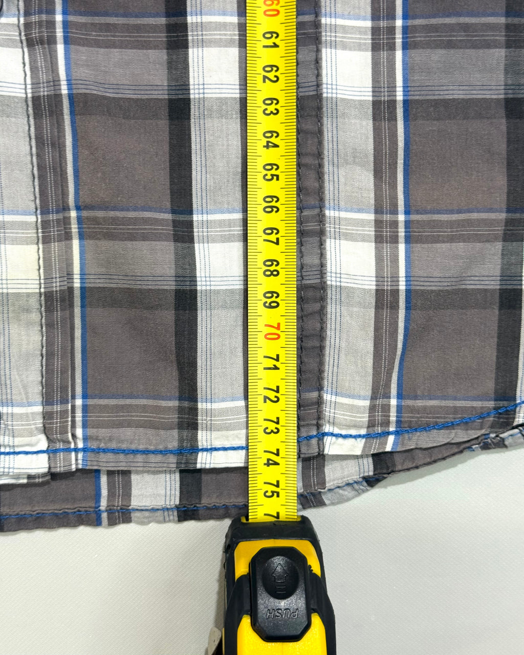 Springfield Gray and White Plaid Shirt L