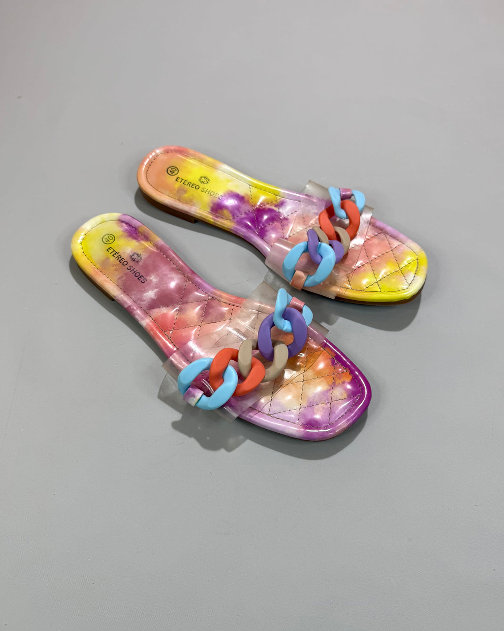 Etéreo Shoes Multicolor Flat Slides Size 40