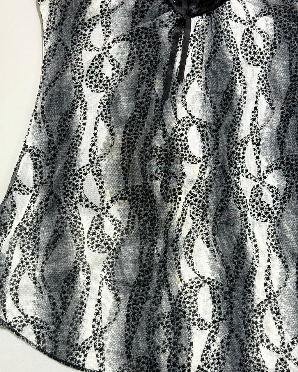 Black and White Lace Camisole / Tank Top XS