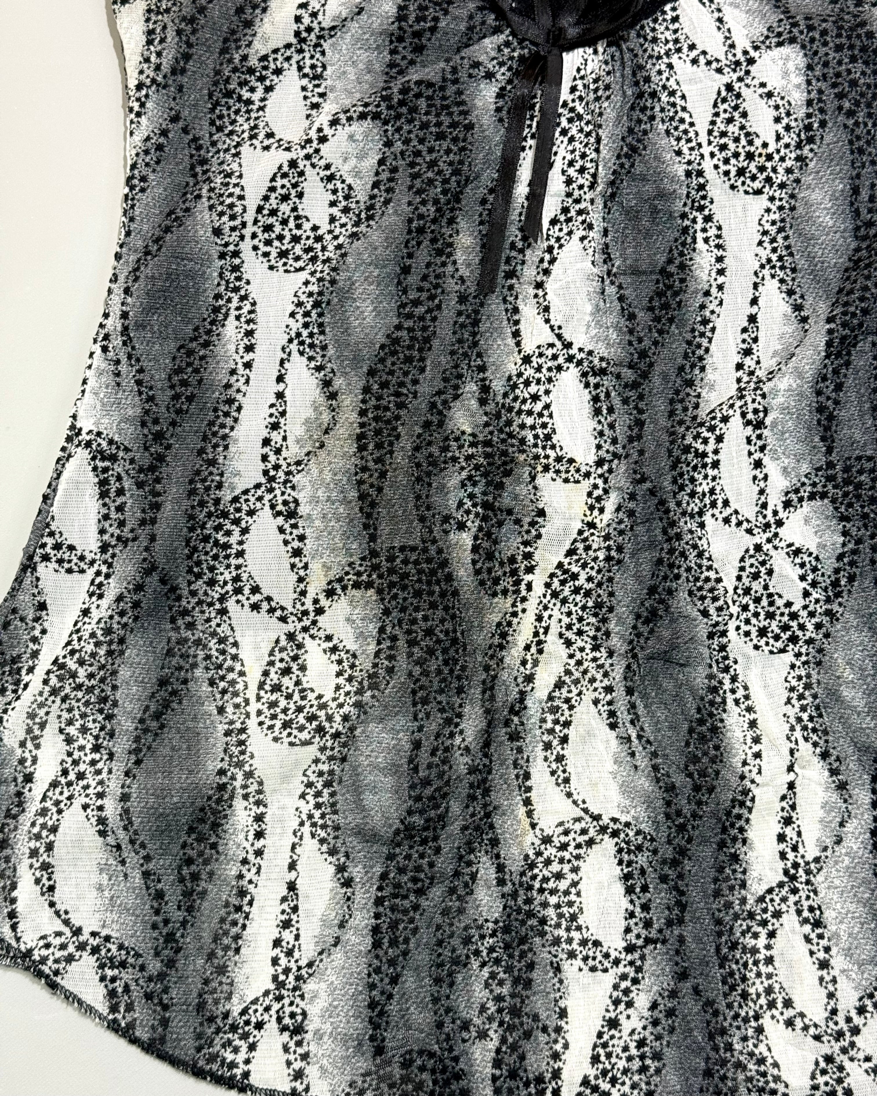 Black and White Lace Camisole / Tank Top XS