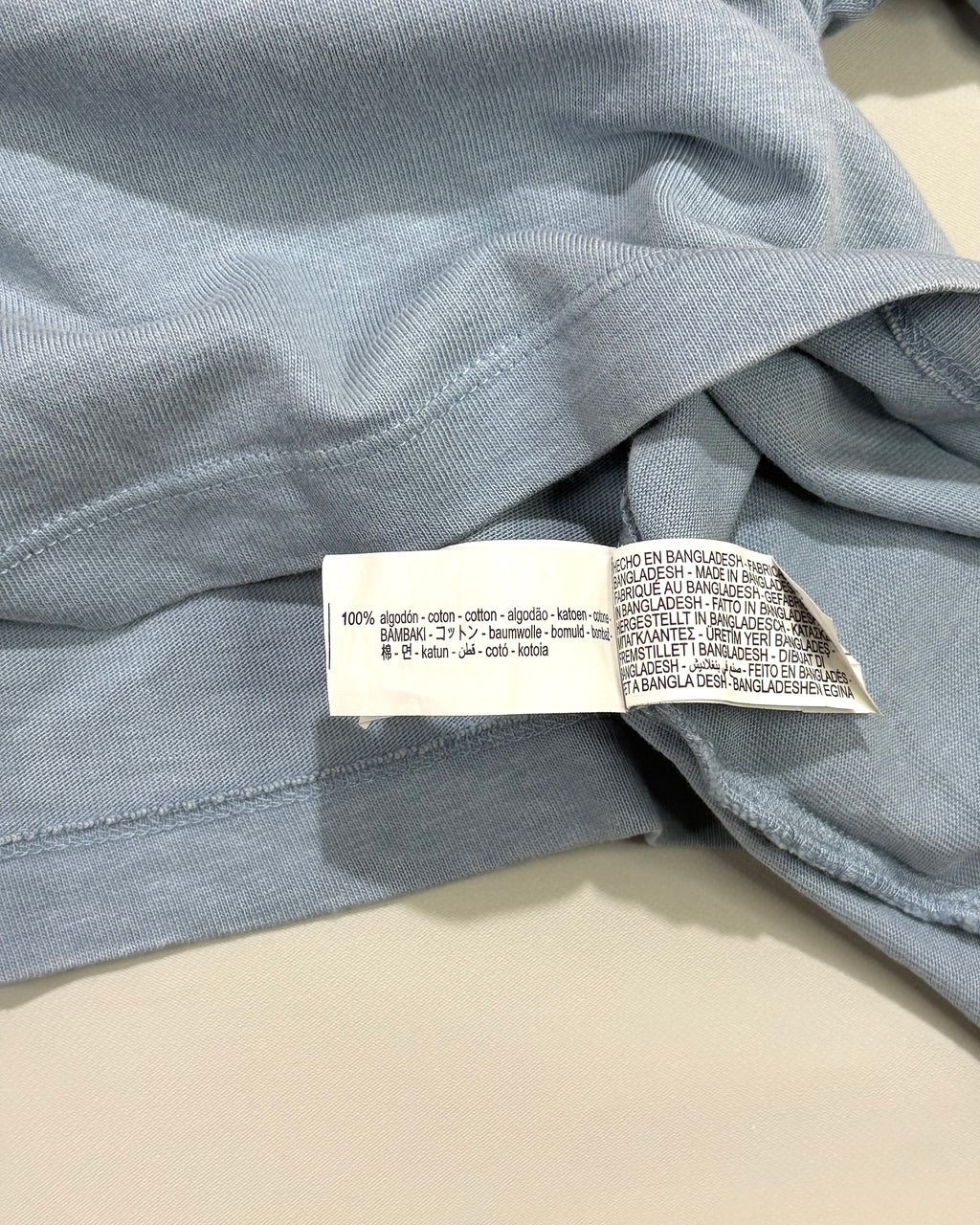 Zara Light Blue Oversized Cotton T-Shirt Size XL