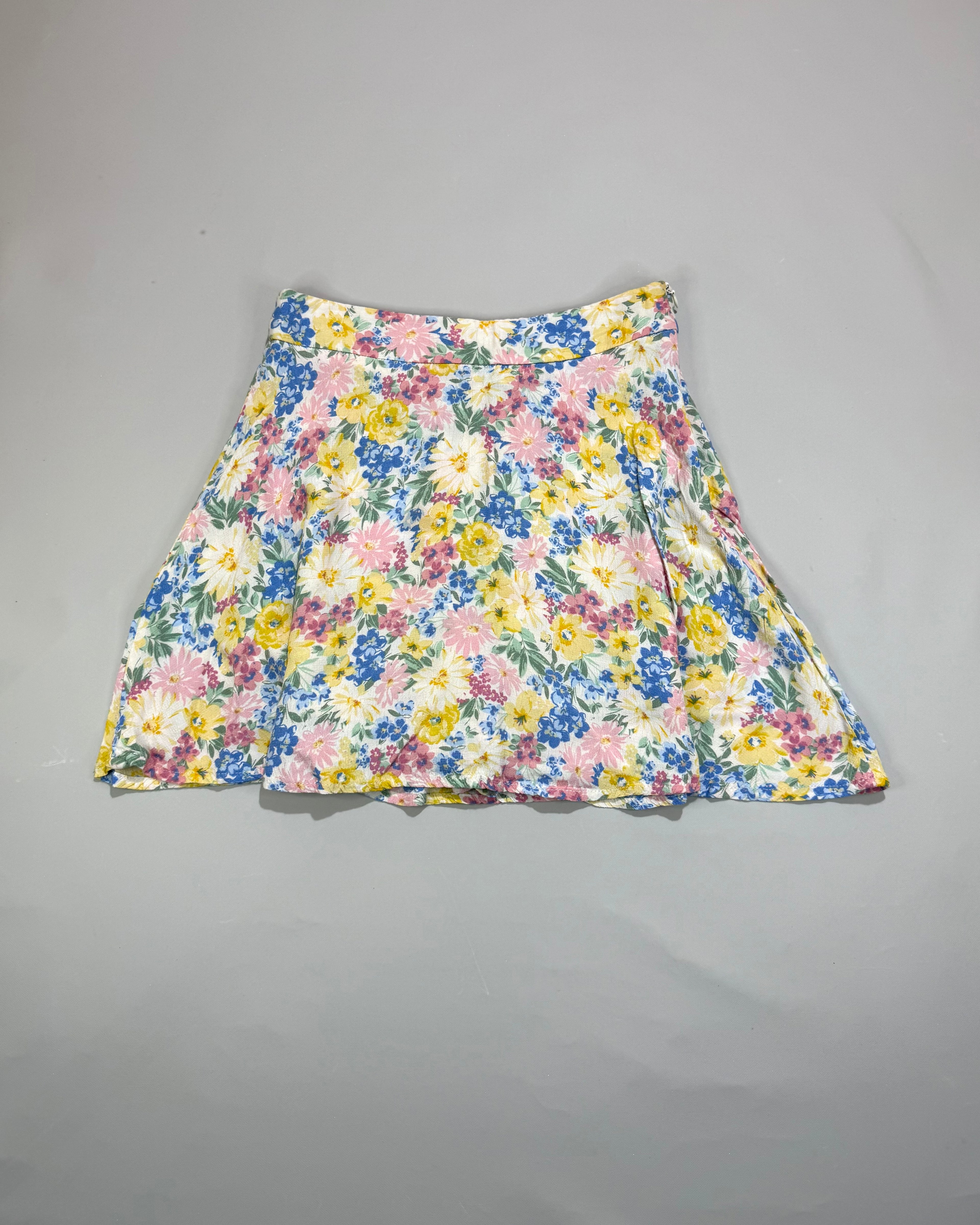 Stradivarius Floral Multicolor Mini Skirt Size S