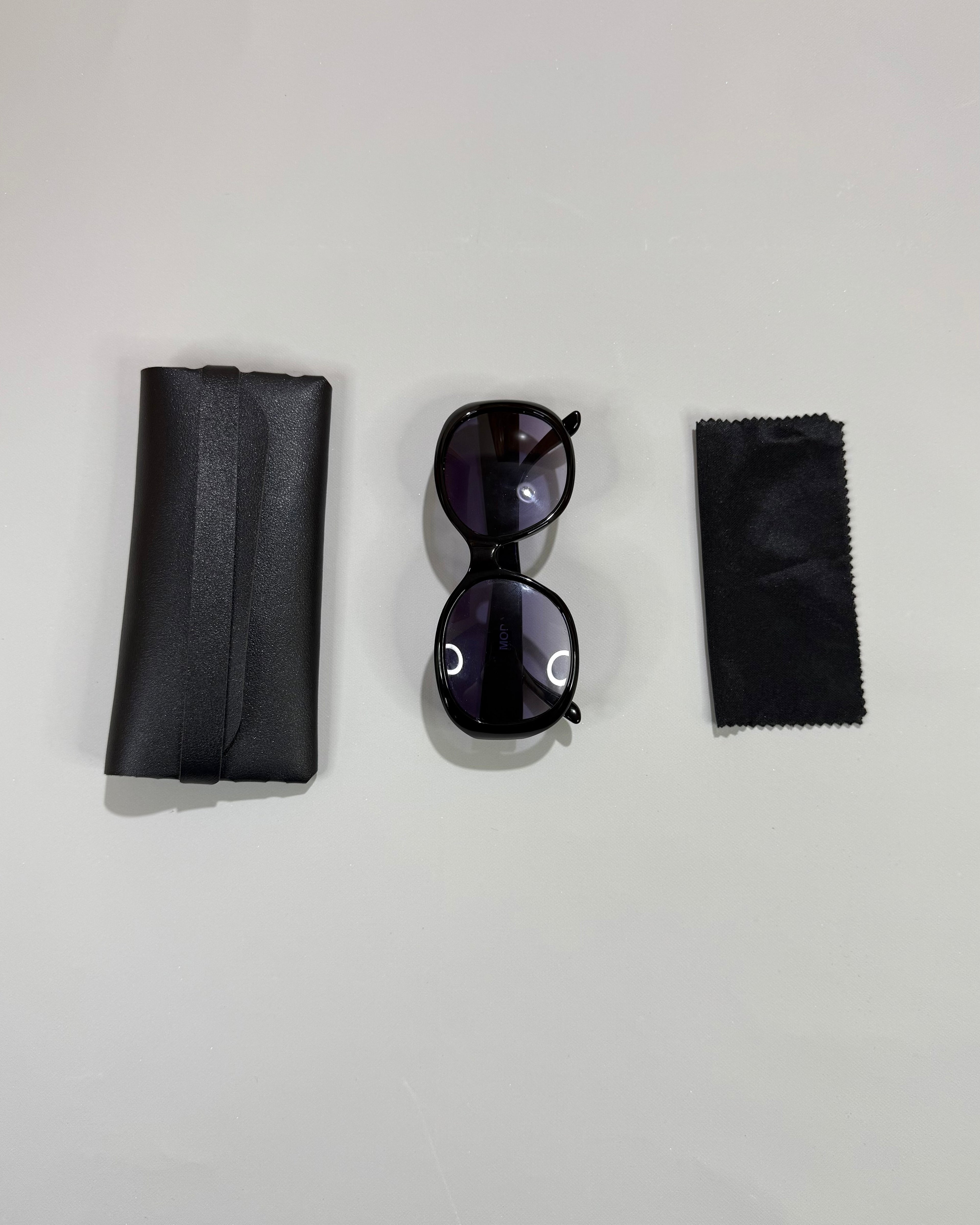 MODA Collection Black Sunglasses with Case and Cleaning Cloth