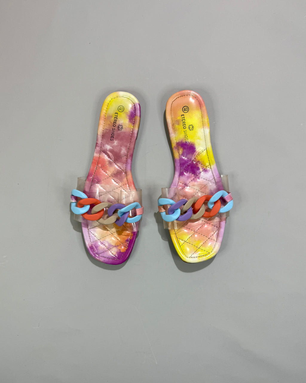 Etéreo Shoes Multicolor Flat Slides Size 40