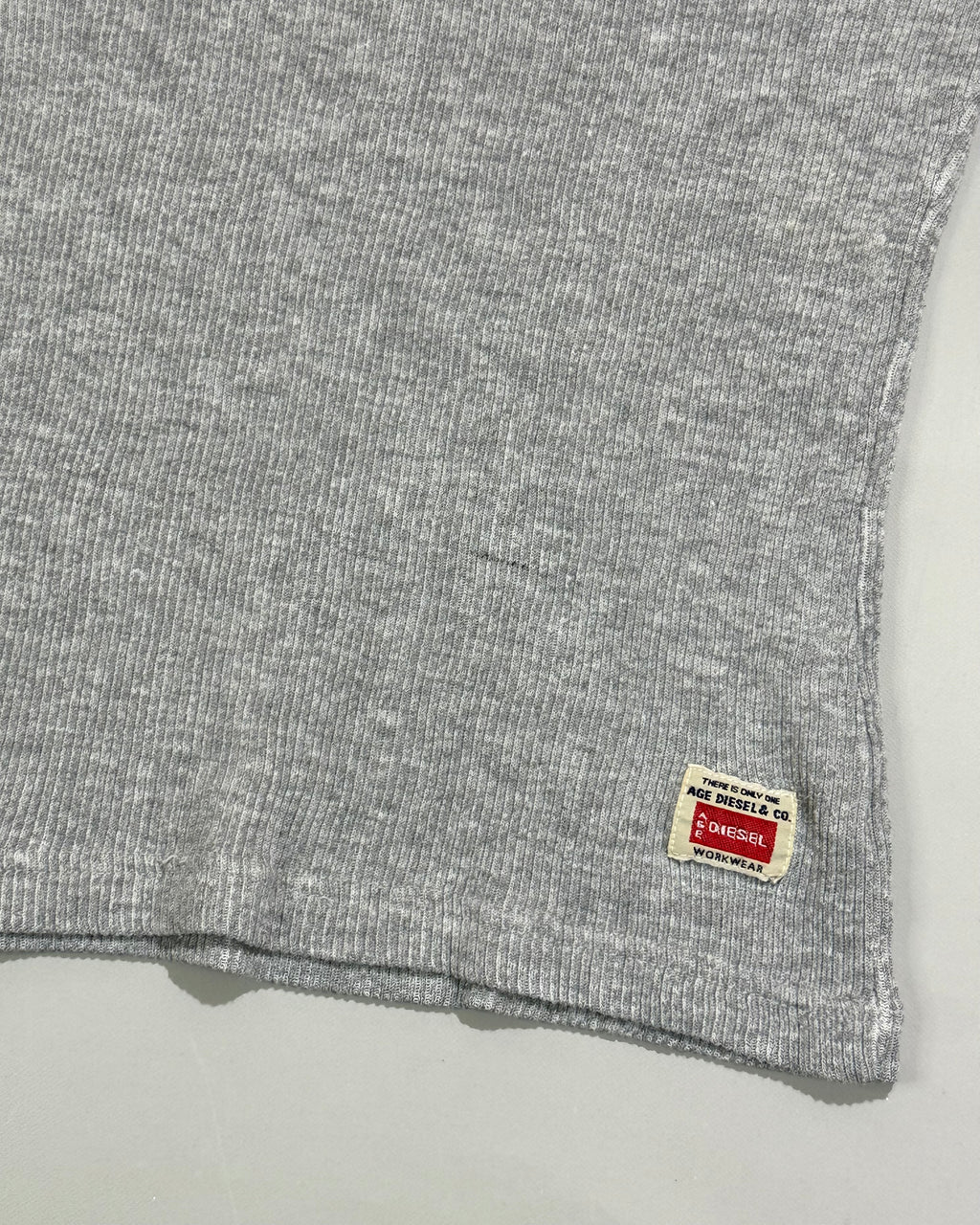 Diesel Fitted Grey Long-Sleeve Jersey Top Size XS