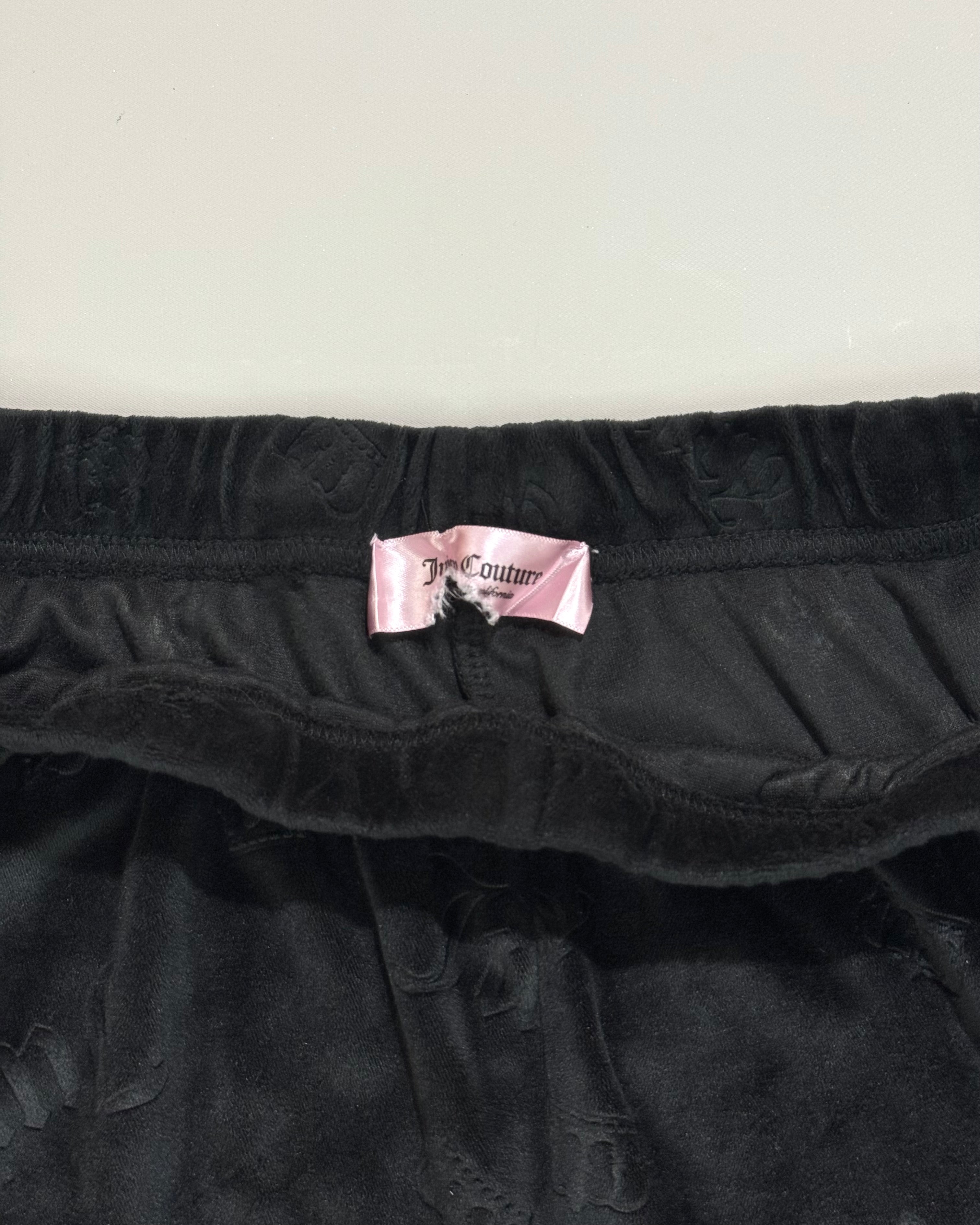 Juicy Couture Black Velvet Shorts XL