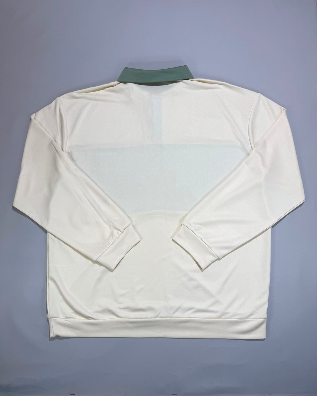 Manfinity Cream and Green Sweater XL