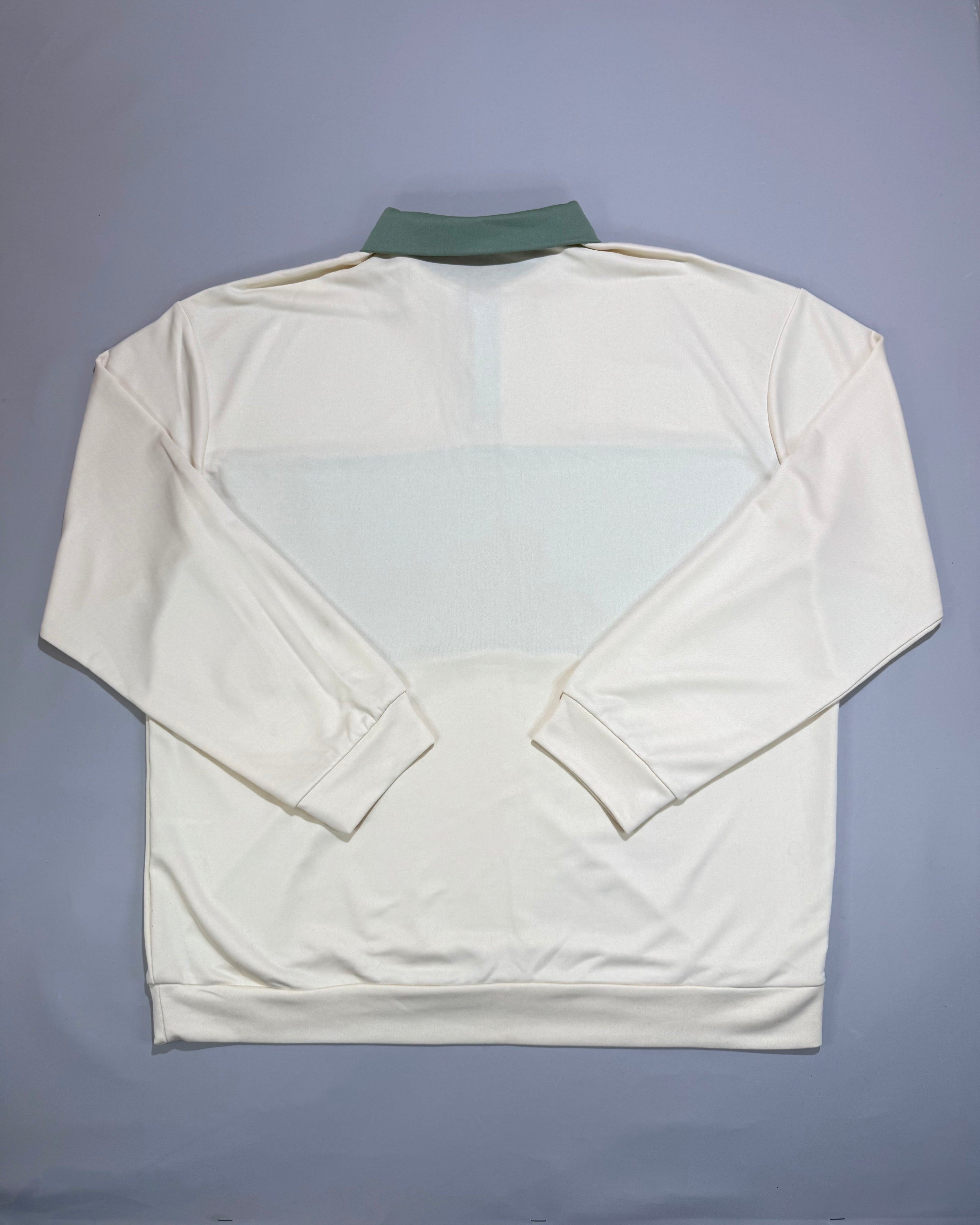 Manfinity Cream and Green Sweater XL