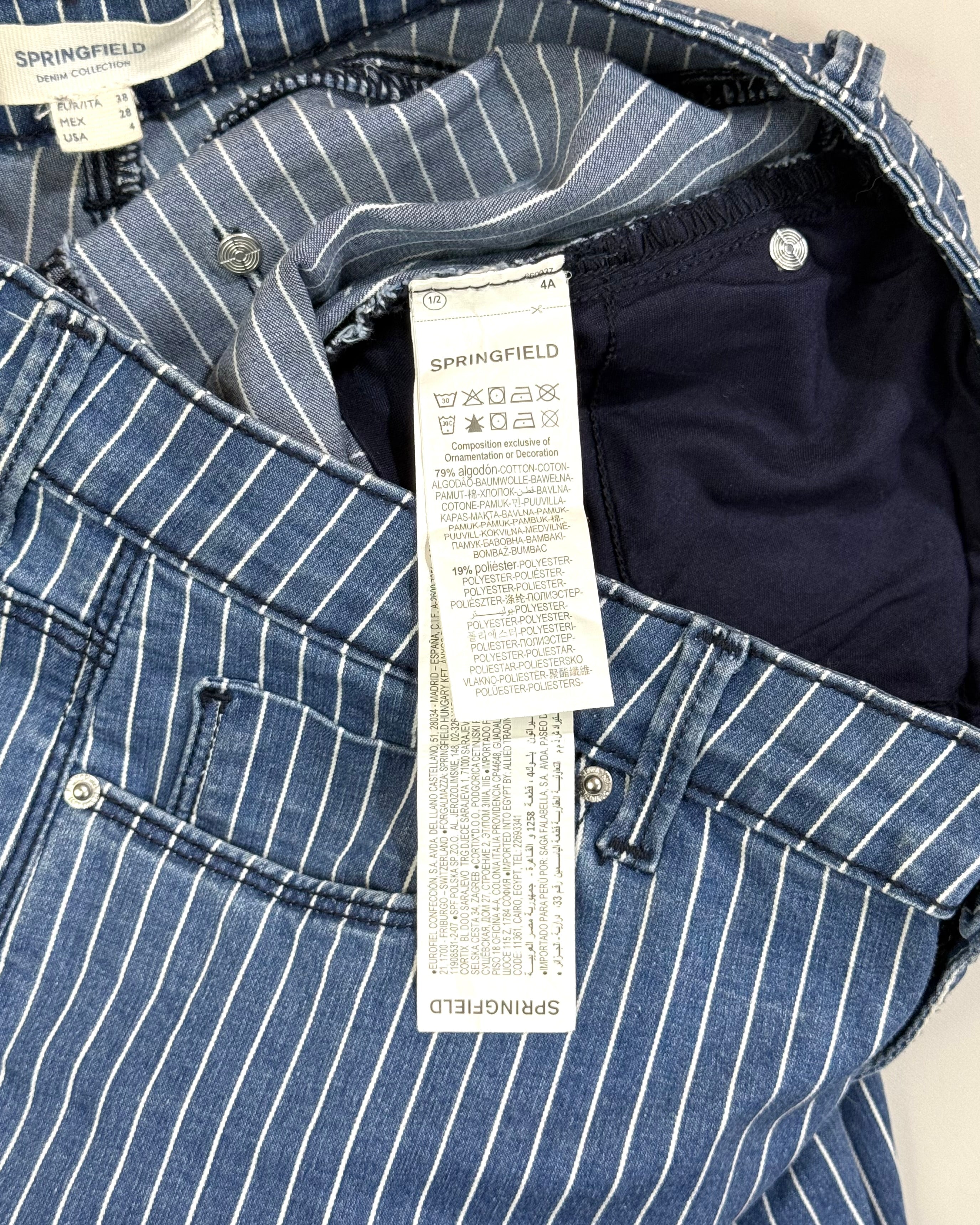 Springfield Blue Distressed Skinny Jeans Size XS