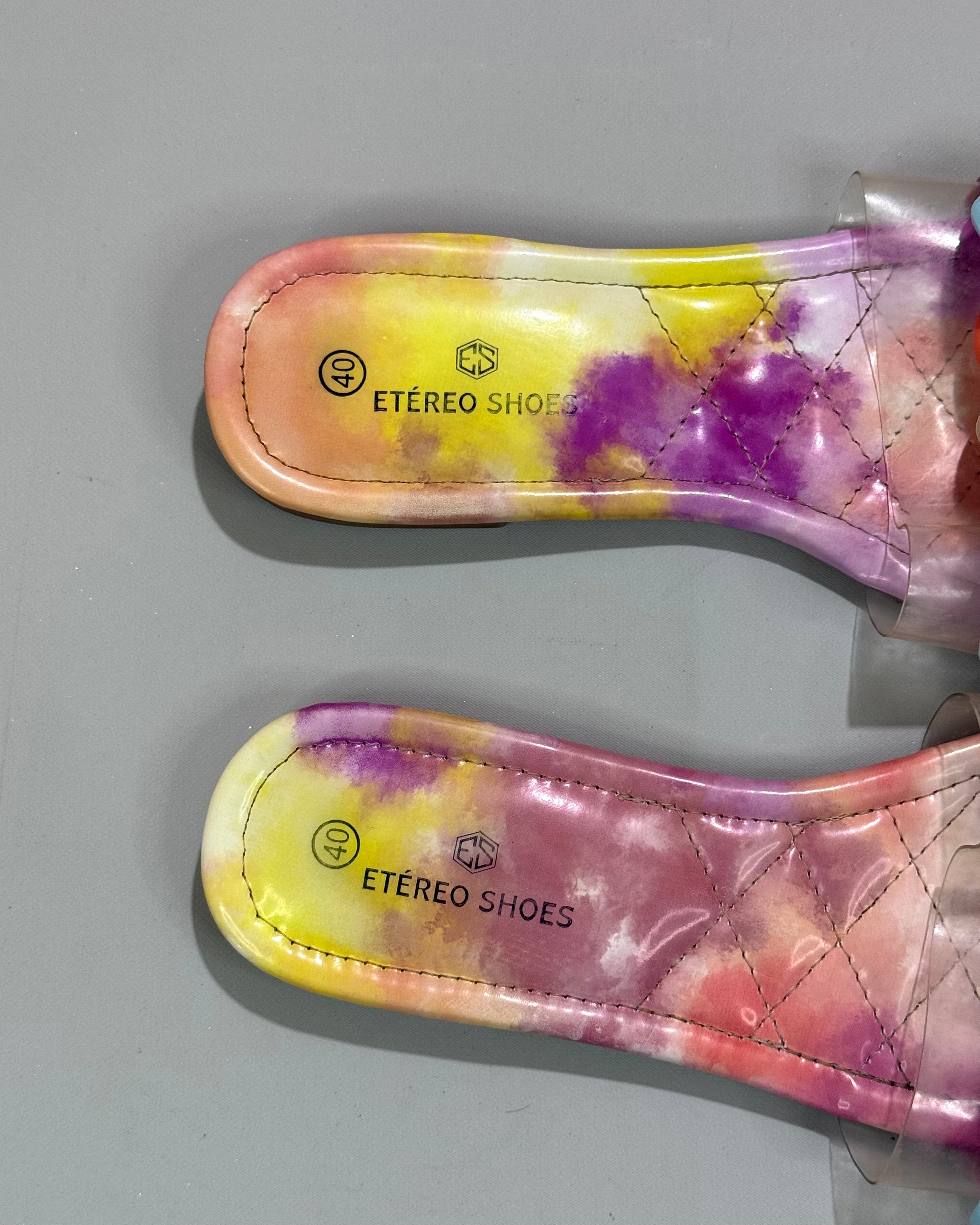 Etéreo Shoes Multicolor Flat Slides Size 40