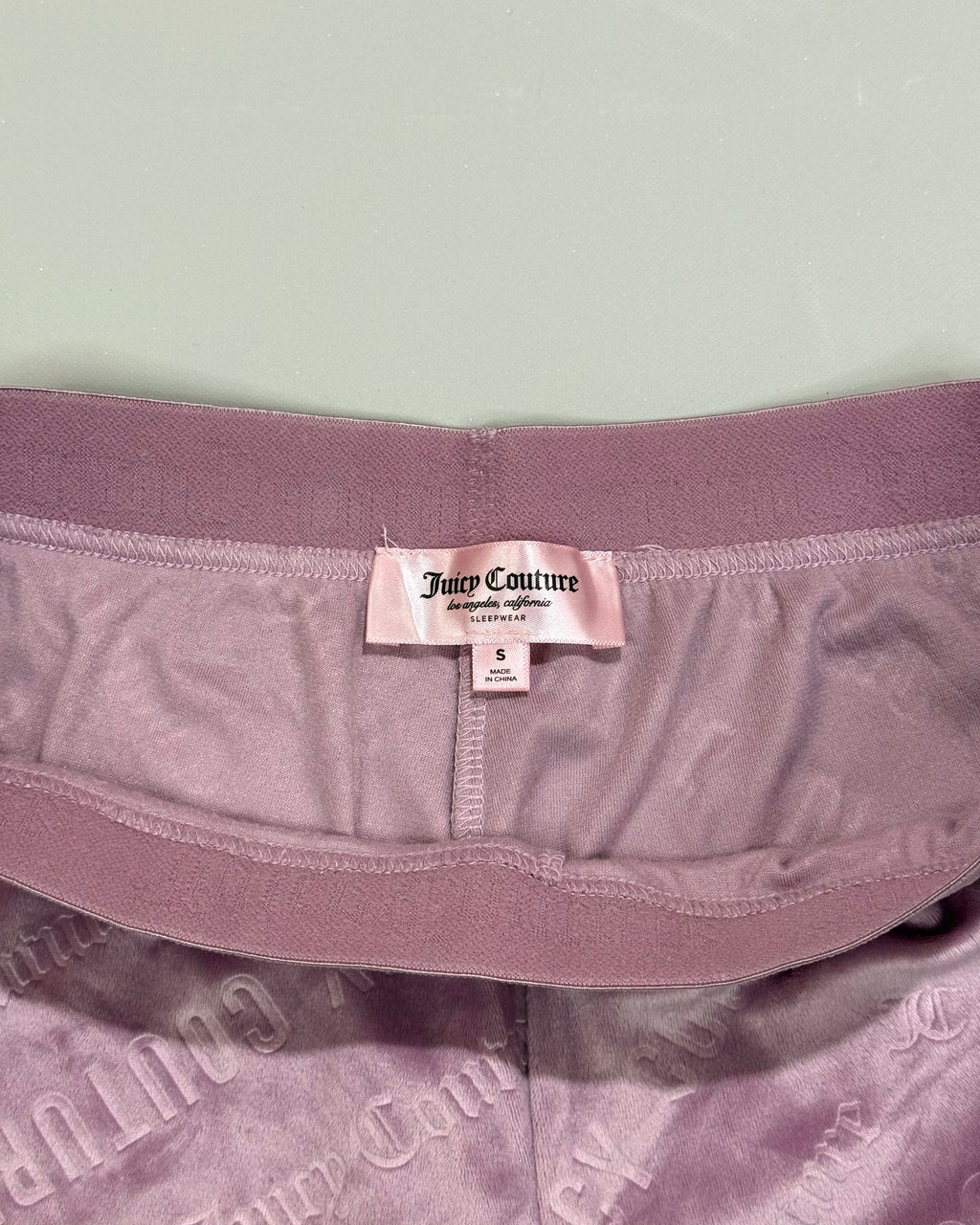 Juicy Couture Lilac Velvet Shorts Size S