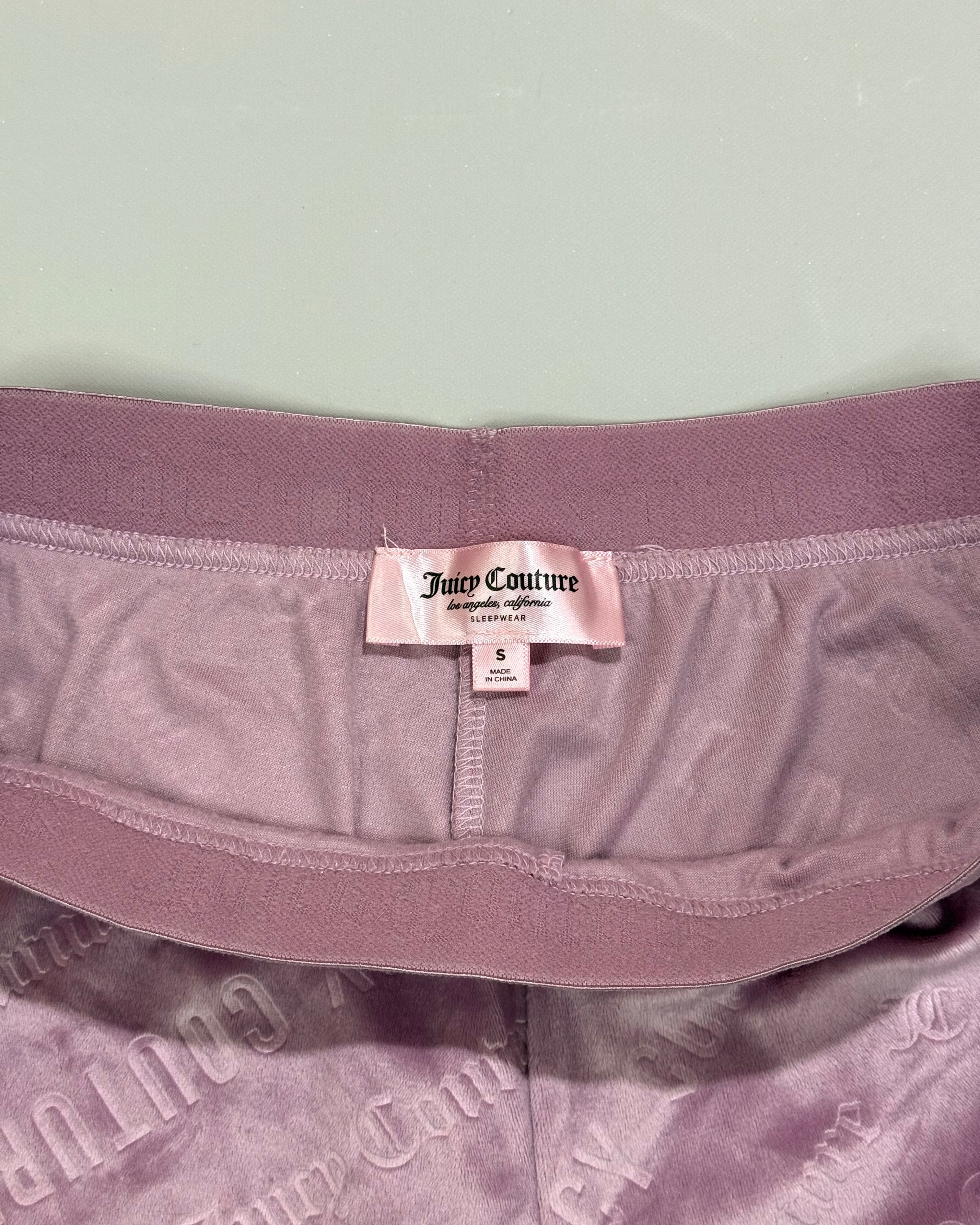 Juicy Couture Lilac Velvet Shorts Size S