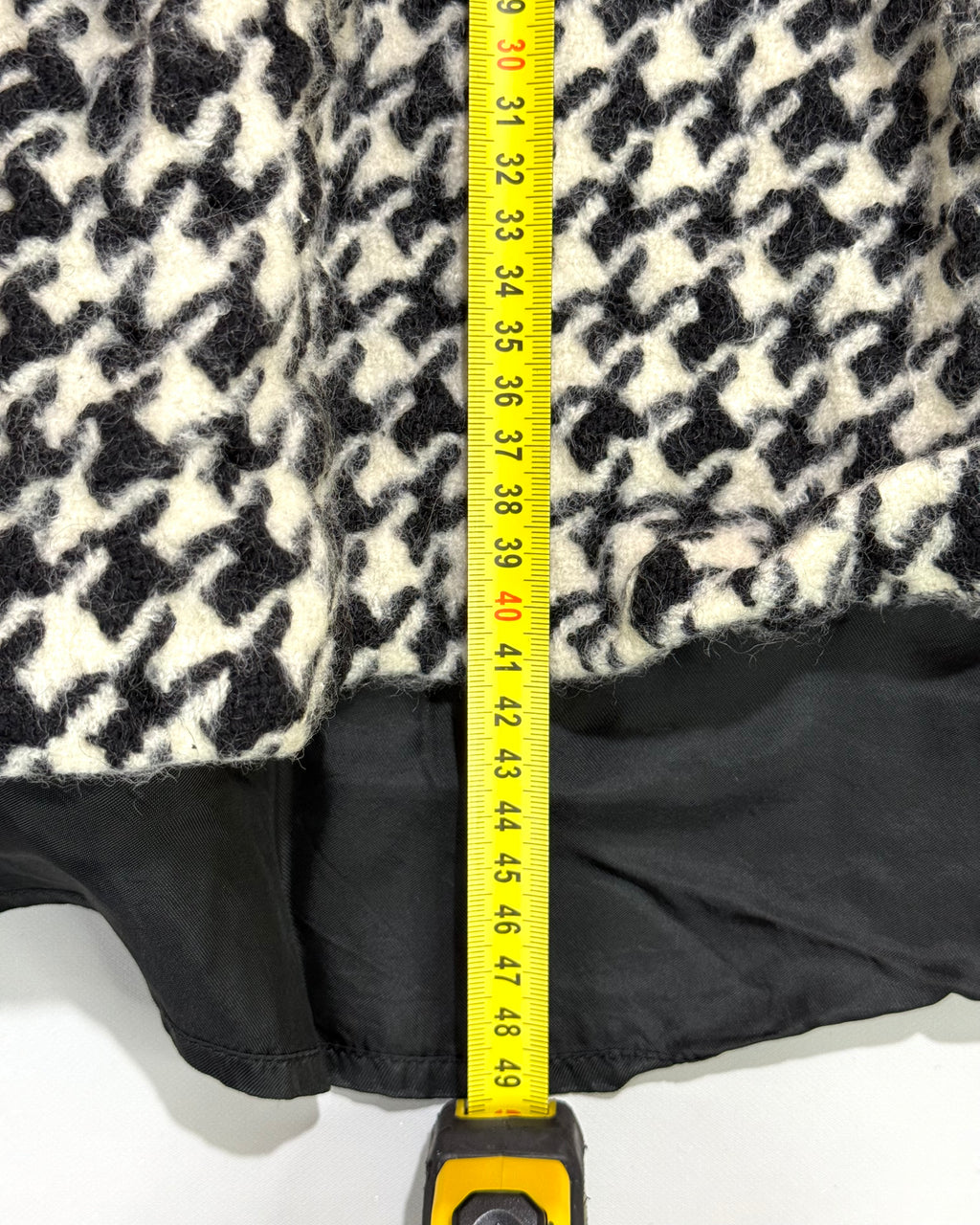 Massimo Dutti Balloon Mini Skirt in Houndstooth Pattern Size S