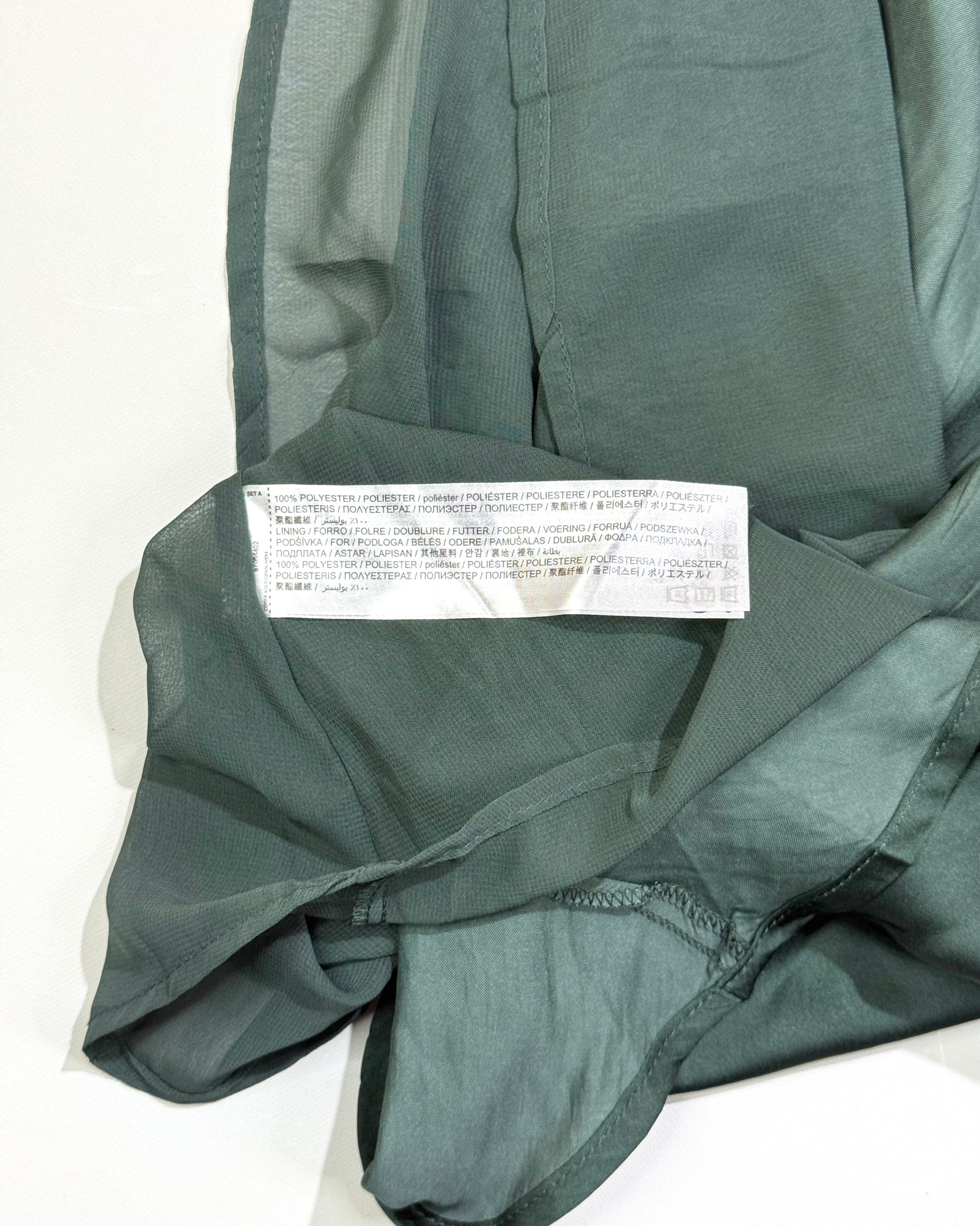 Mango Dark Green Satin Mini Dress Size XS