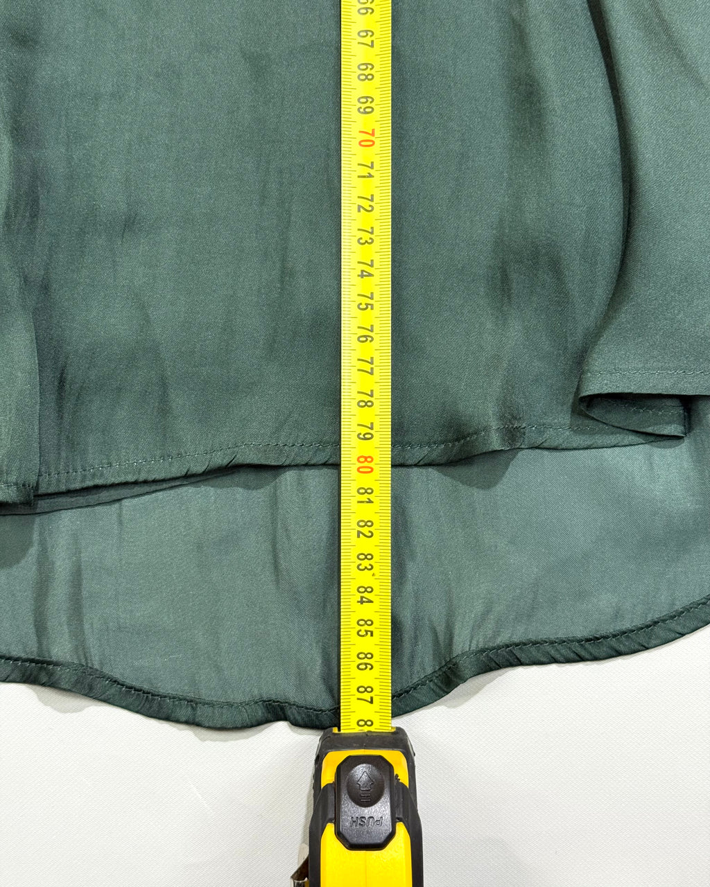 Mango Dark Green Satin Mini Dress Size XS