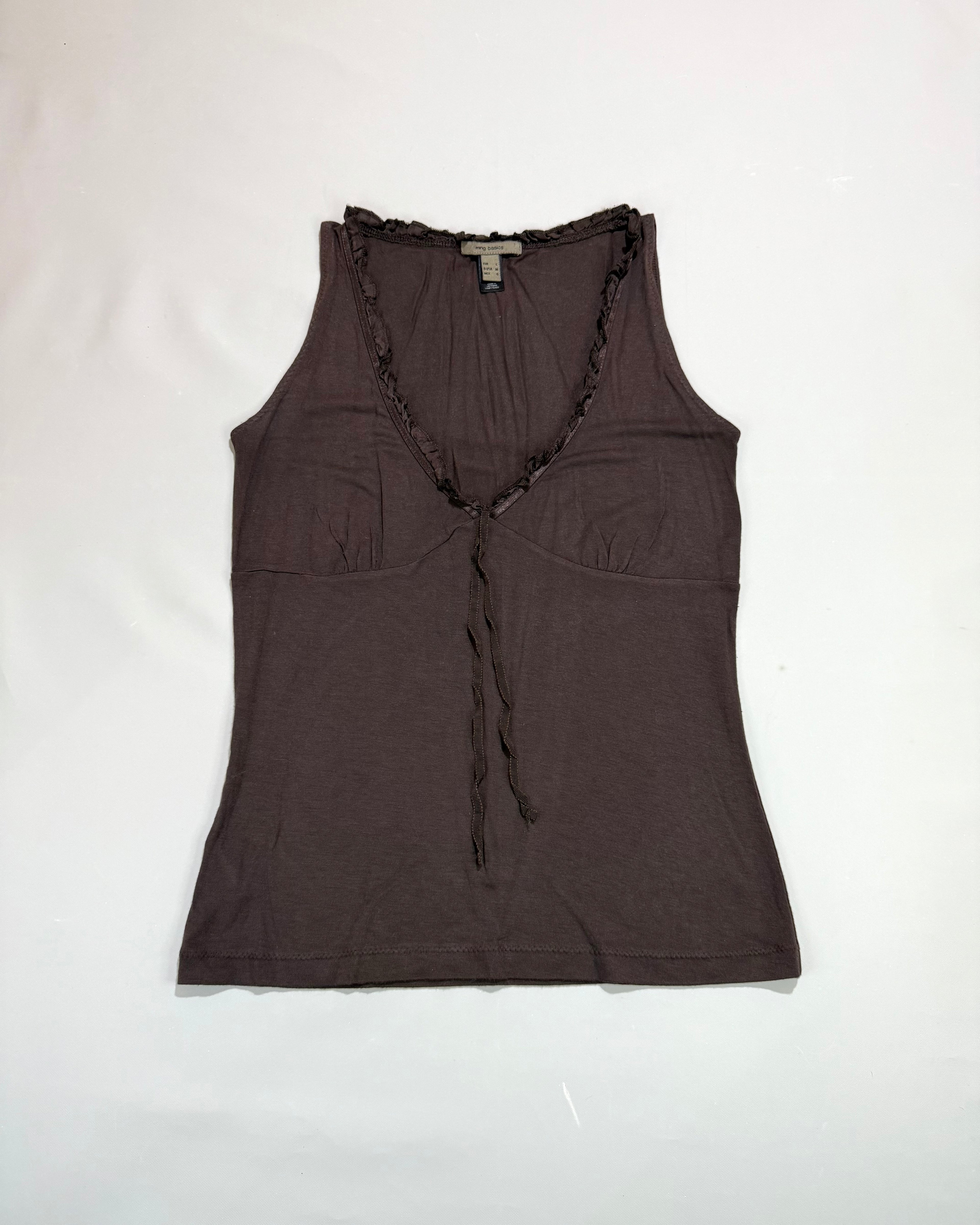Mango Brown Top / Vest with Wide Straps Size L