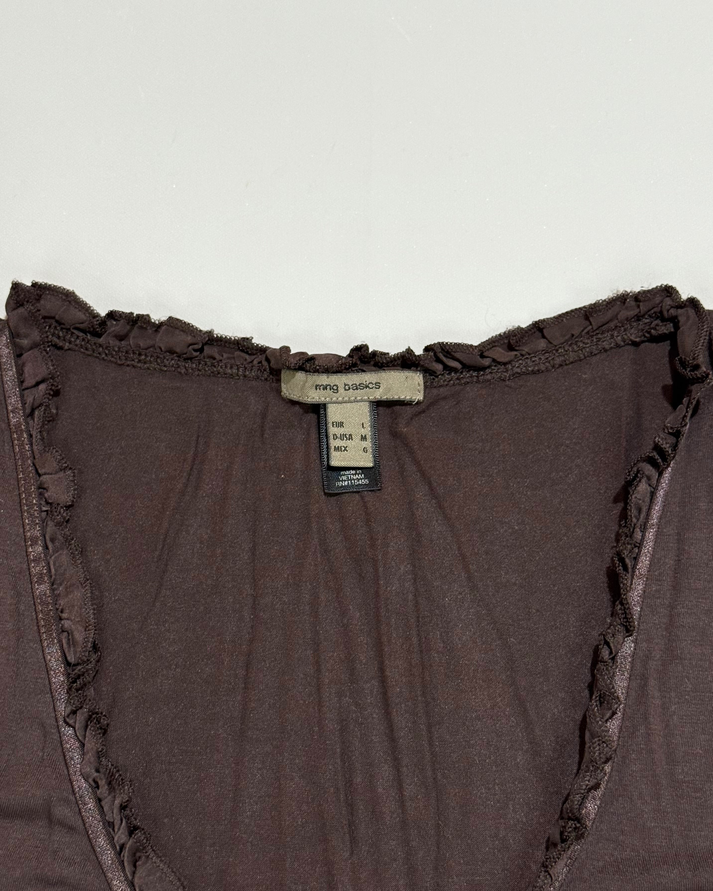 Mango Brown Top / Vest with Wide Straps Size L