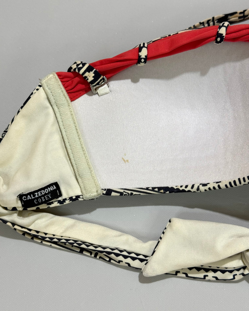 Calzedonia Geometric Pattern & Red Bikini Set Size S