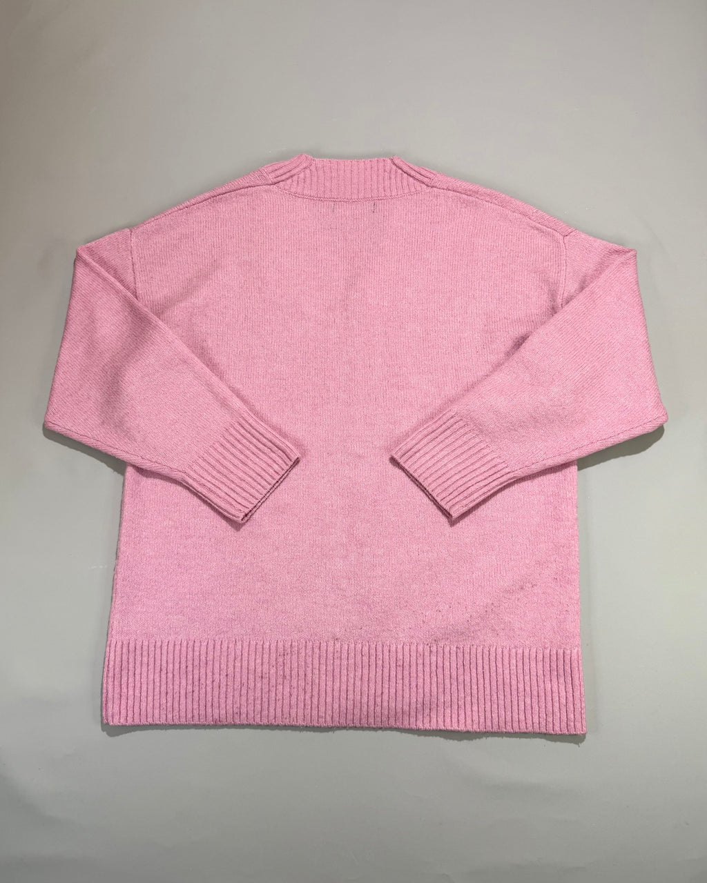 Mango Pink V-Neck Knit Shirt Size XS