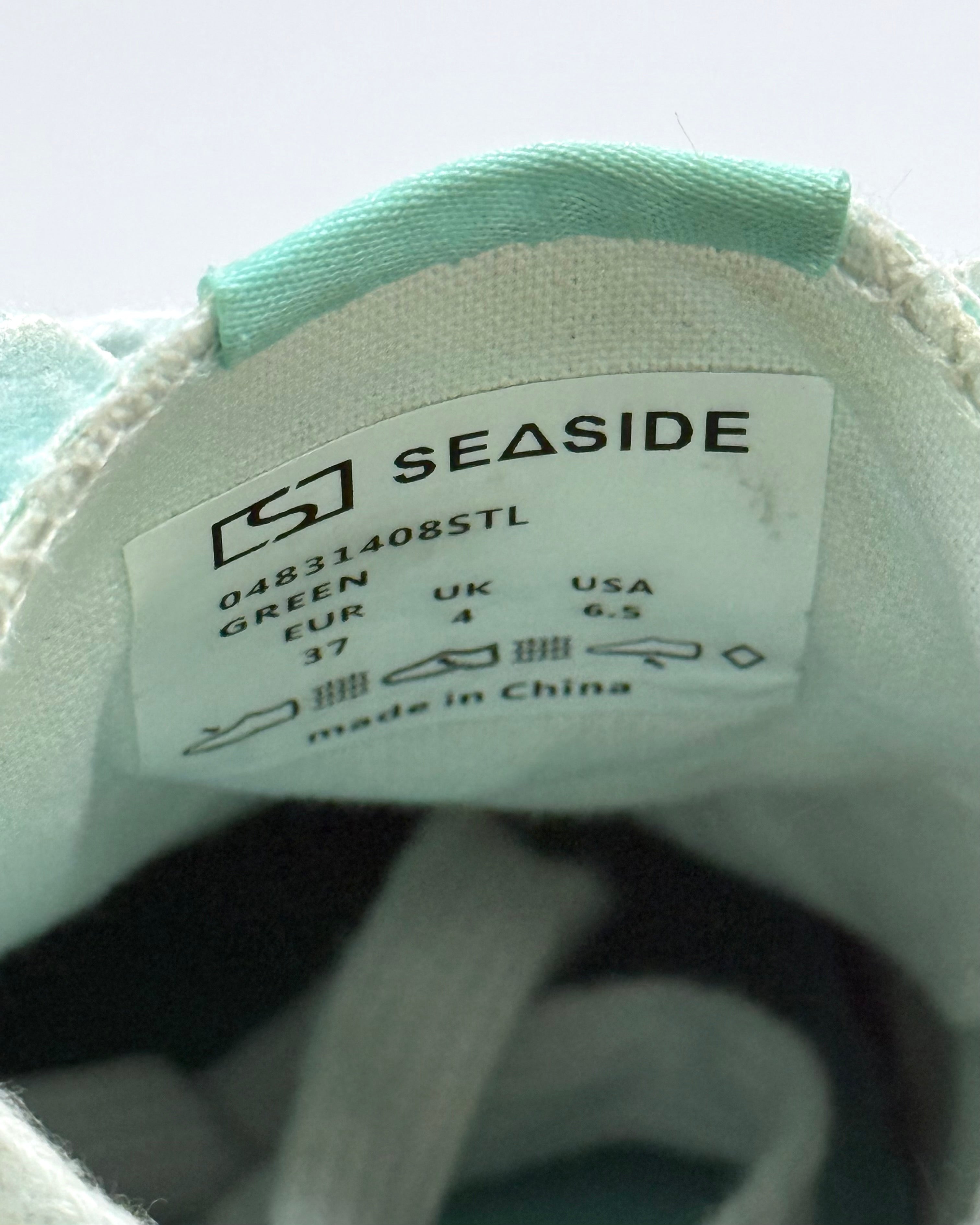 Seaside Mint Green Canvas Sneakers Size 37