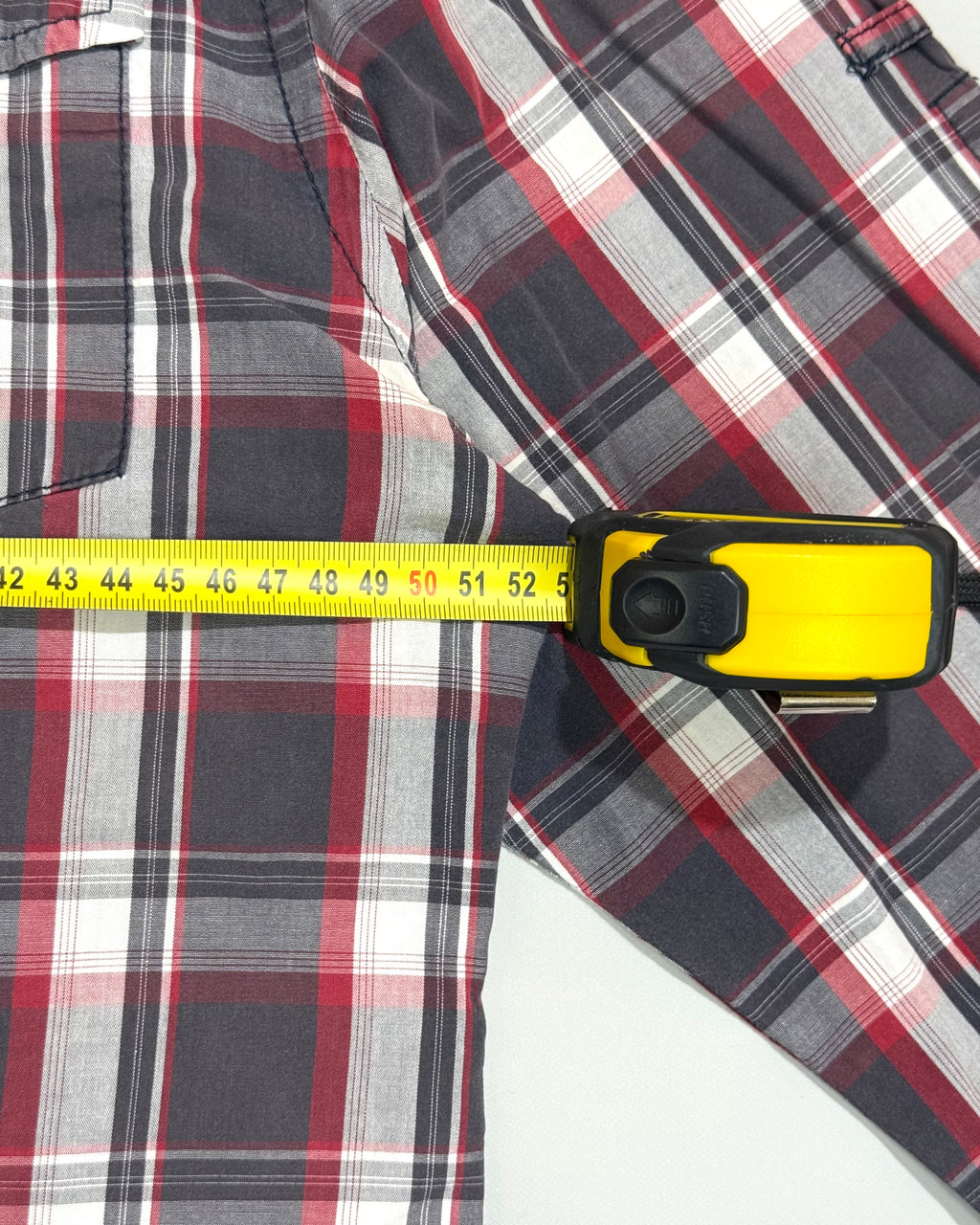 Springfield Gray Red Checkered Shirt Size L
