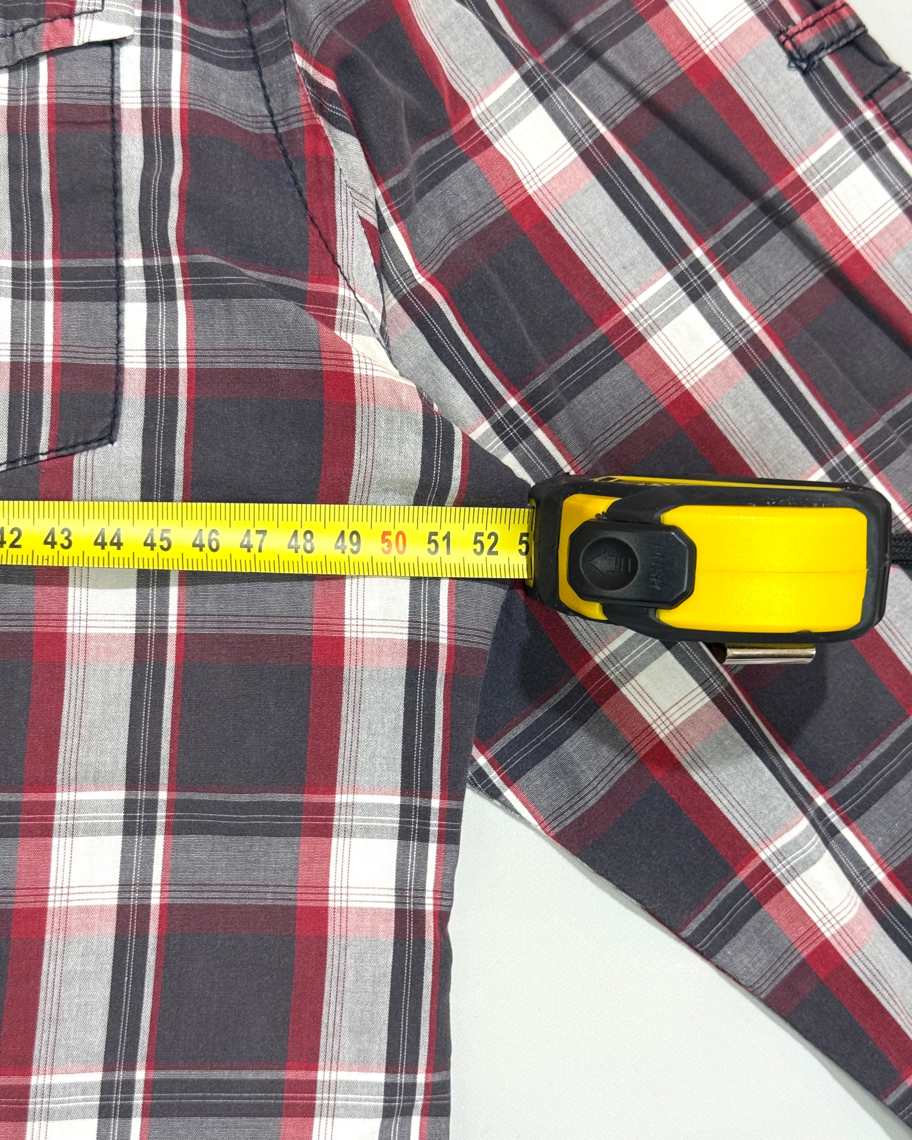 Springfield Gray Red Checkered Shirt Size L
