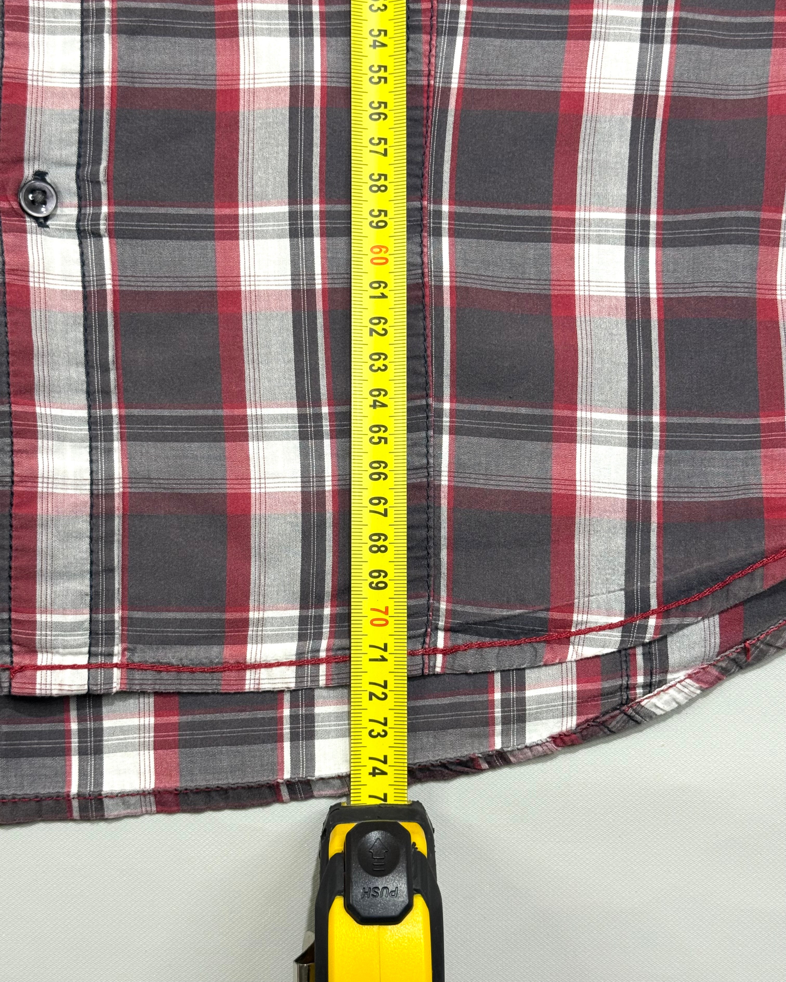 Springfield Gray Red Checkered Shirt Size L