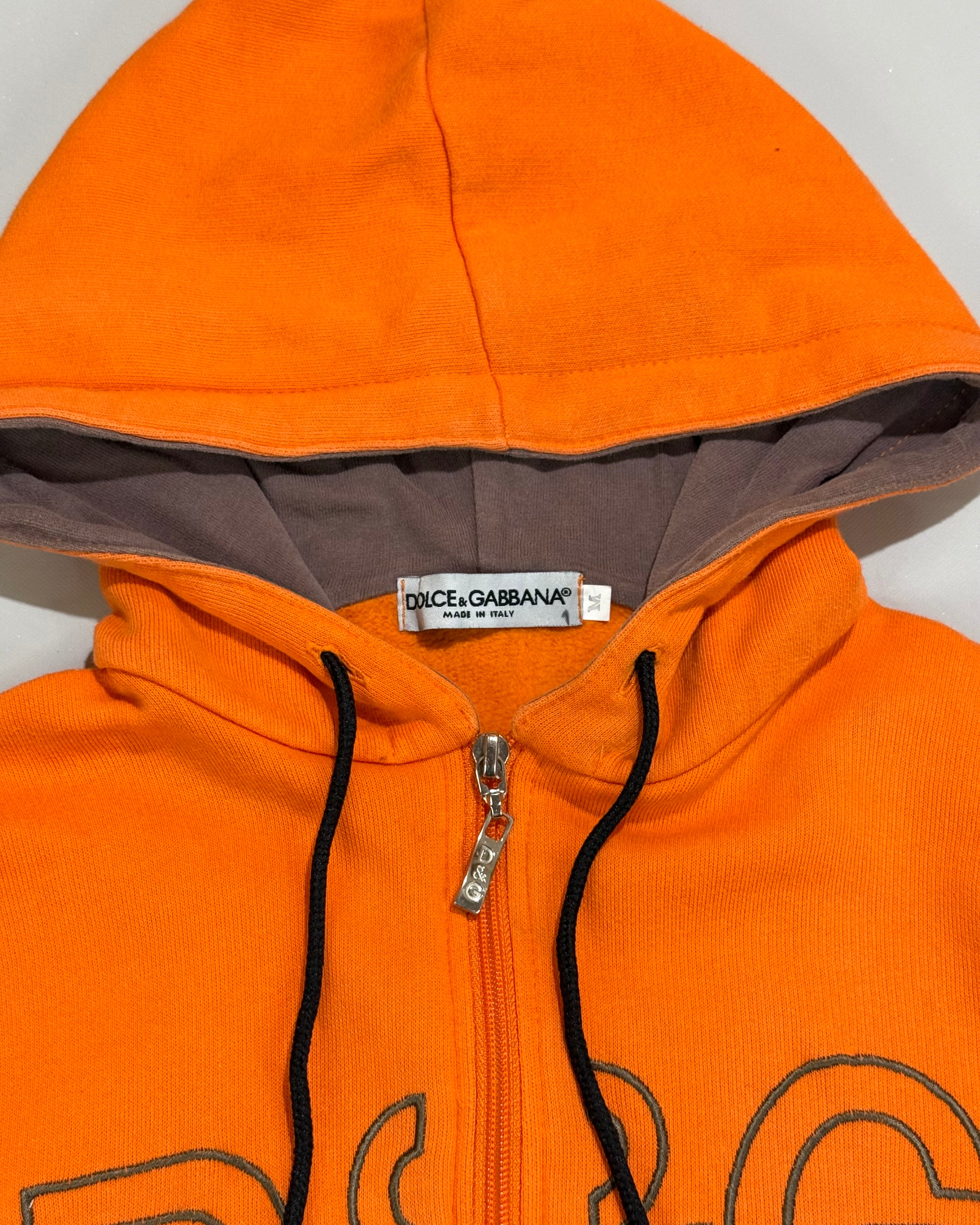 Dolce & Gabbana Orange Sweatshirt / Zip Up Sweatshirt Size M
