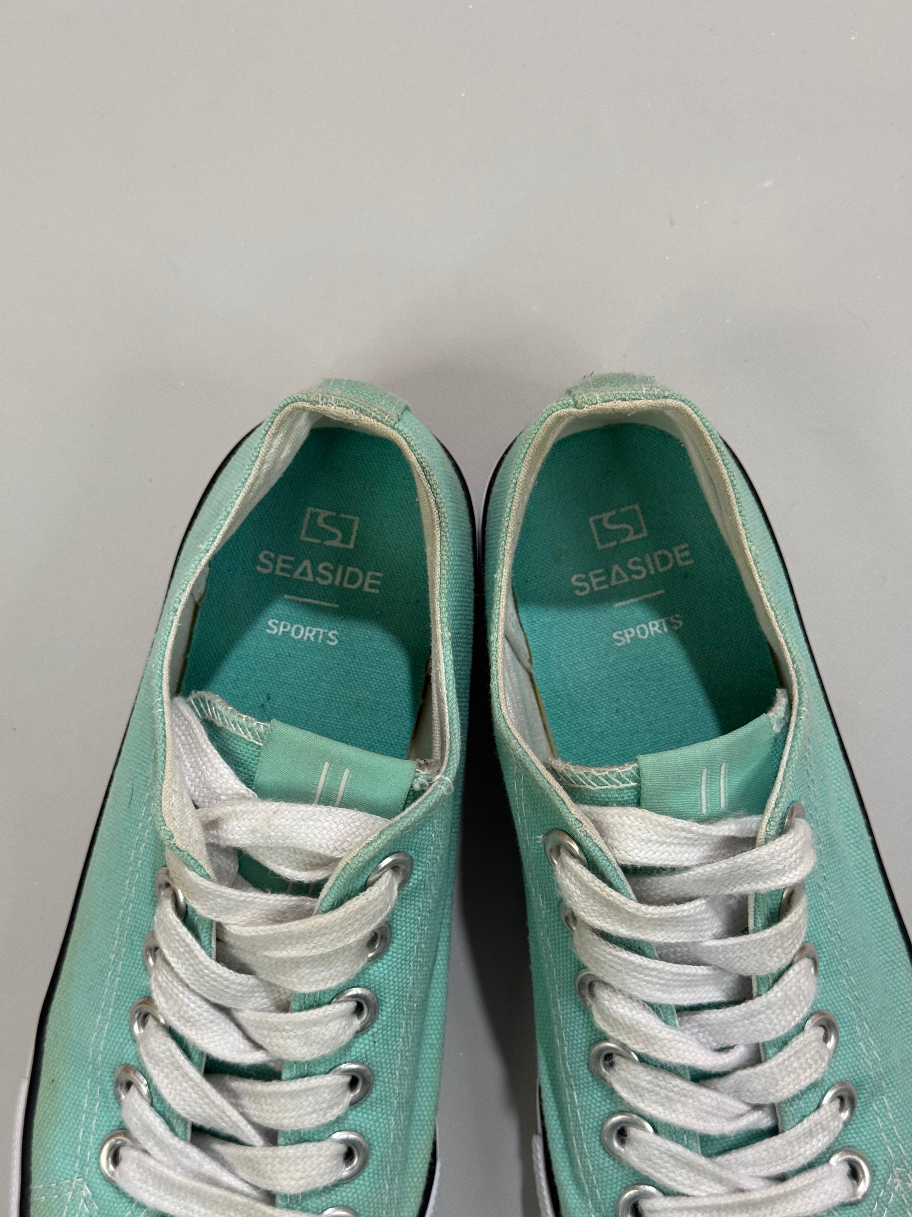 Seaside Mint Green Canvas Sneakers Size 37
