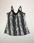 Black and White Lace Camisole / Tank Top XS