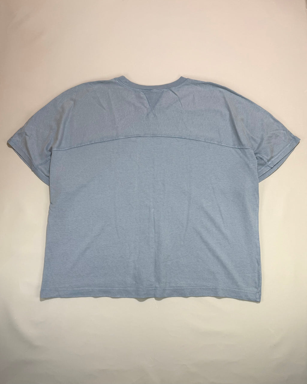Zara Light Blue Oversized Cotton T-Shirt Size XL