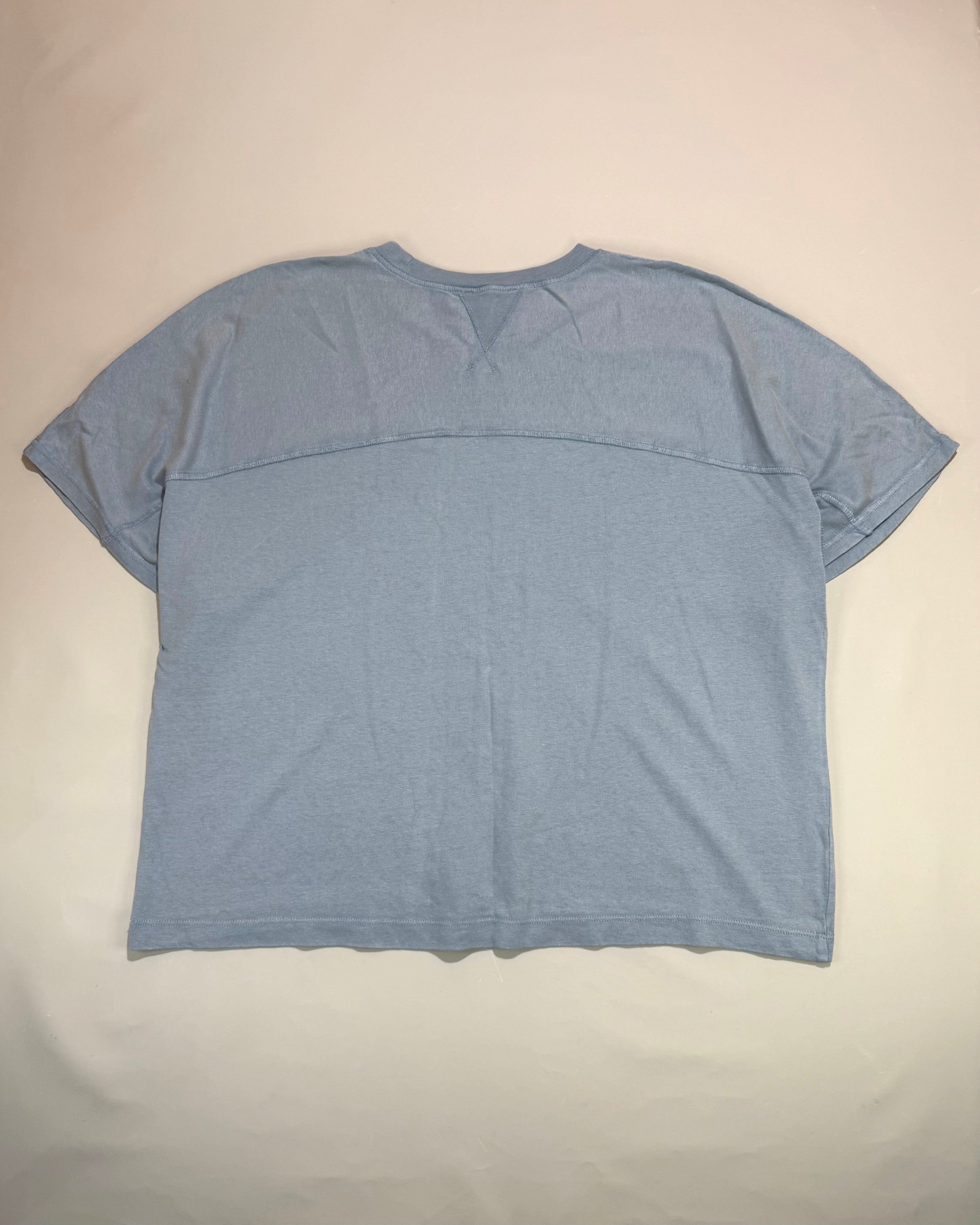 Zara Light Blue Oversized Cotton T-Shirt Size XL