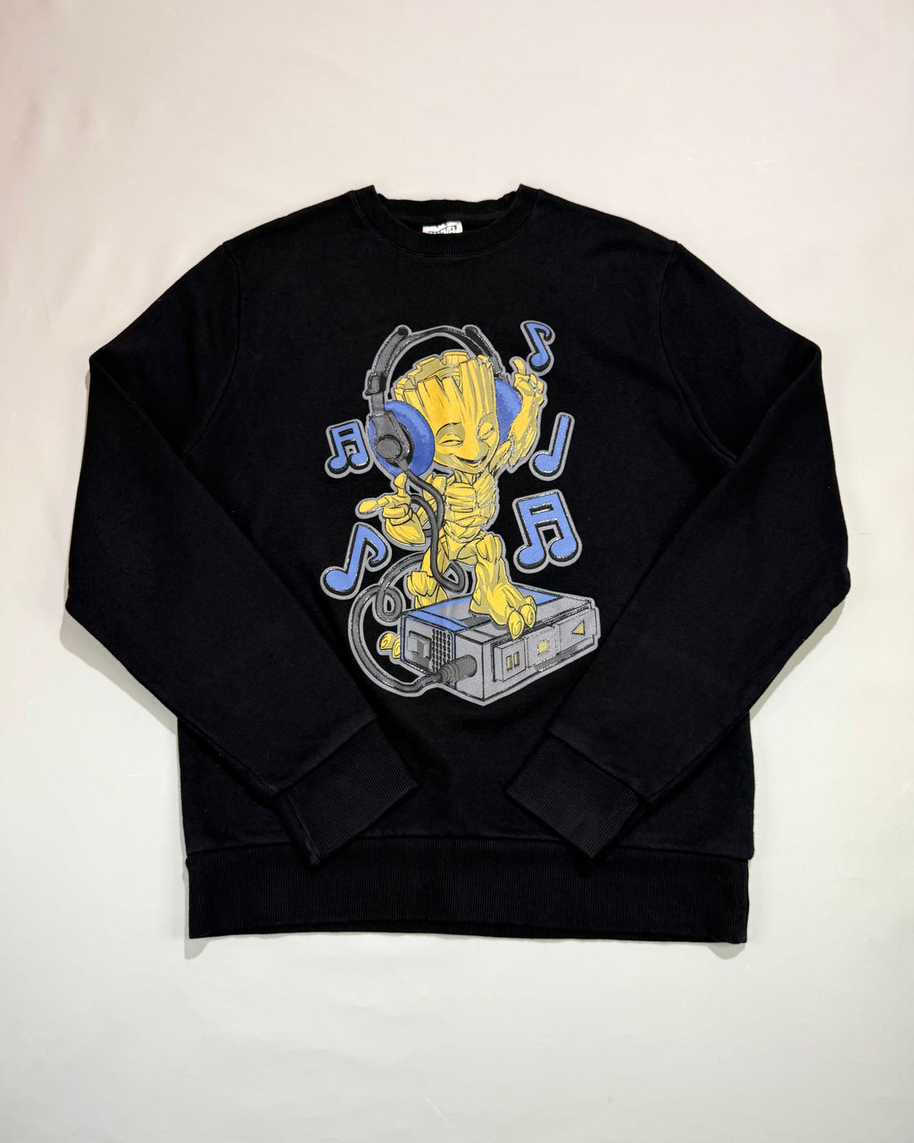 Marvel x Mo Groot Black Sweatshirt / Shirt Size XL