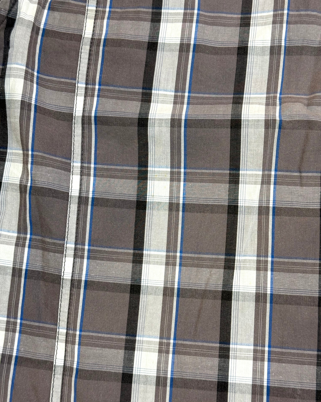 Springfield Gray and White Plaid Shirt L