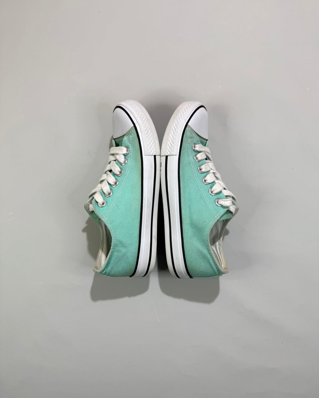 Seaside Mint Green Canvas Sneakers Size 37