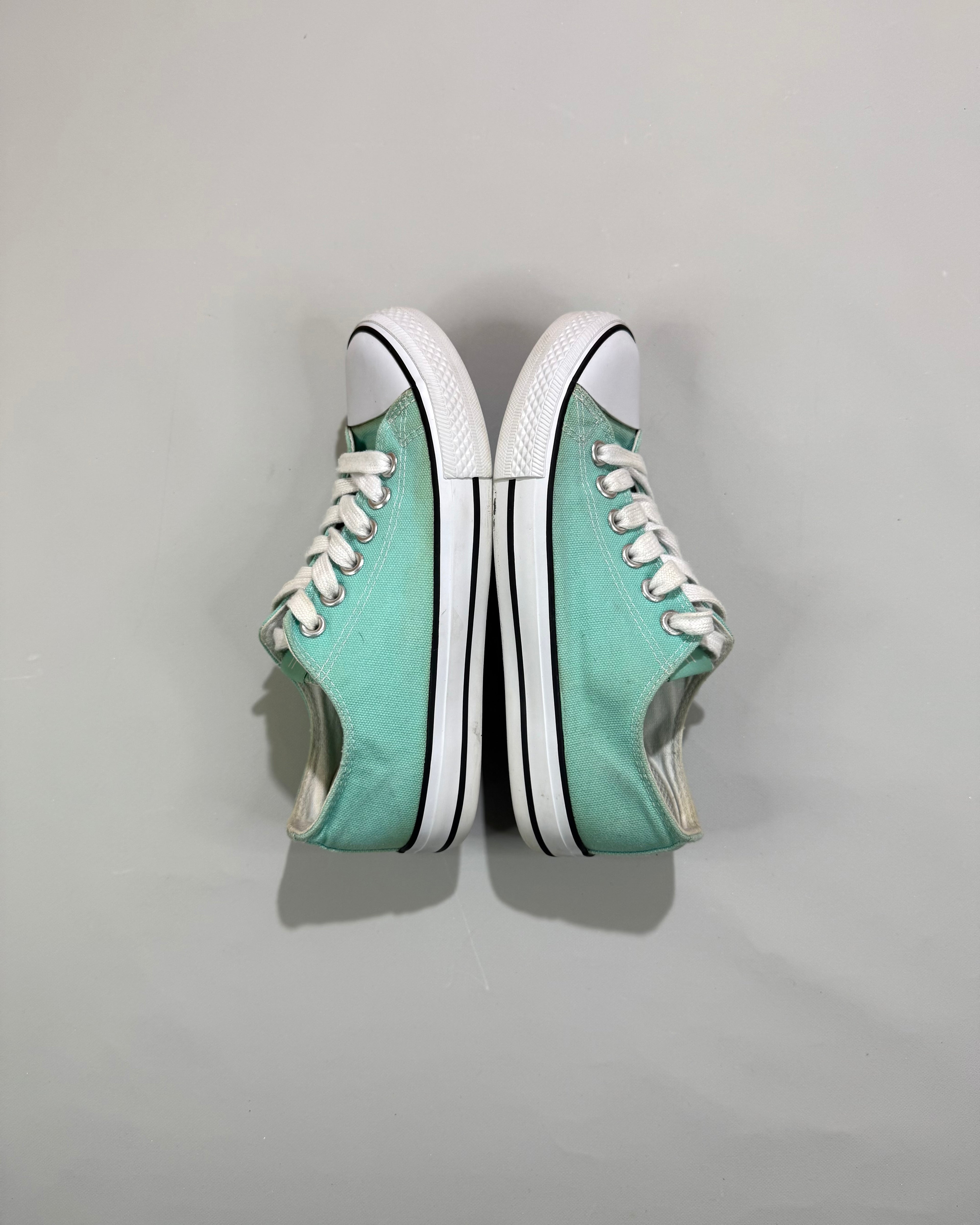 Seaside Mint Green Canvas Sneakers Size 37
