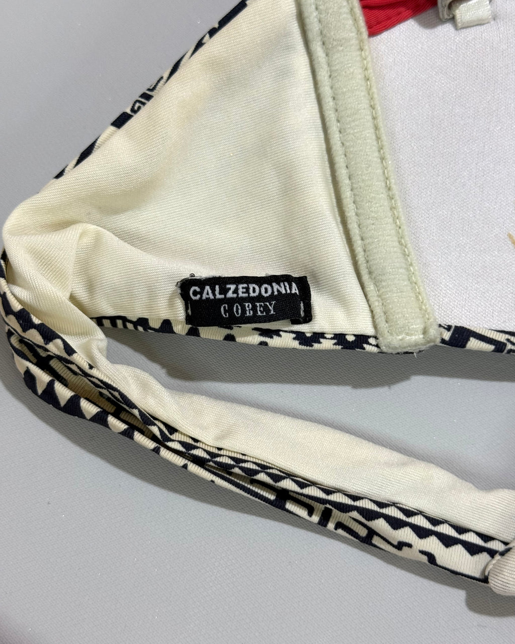 Calzedonia Geometric Pattern & Red Bikini Set Size S