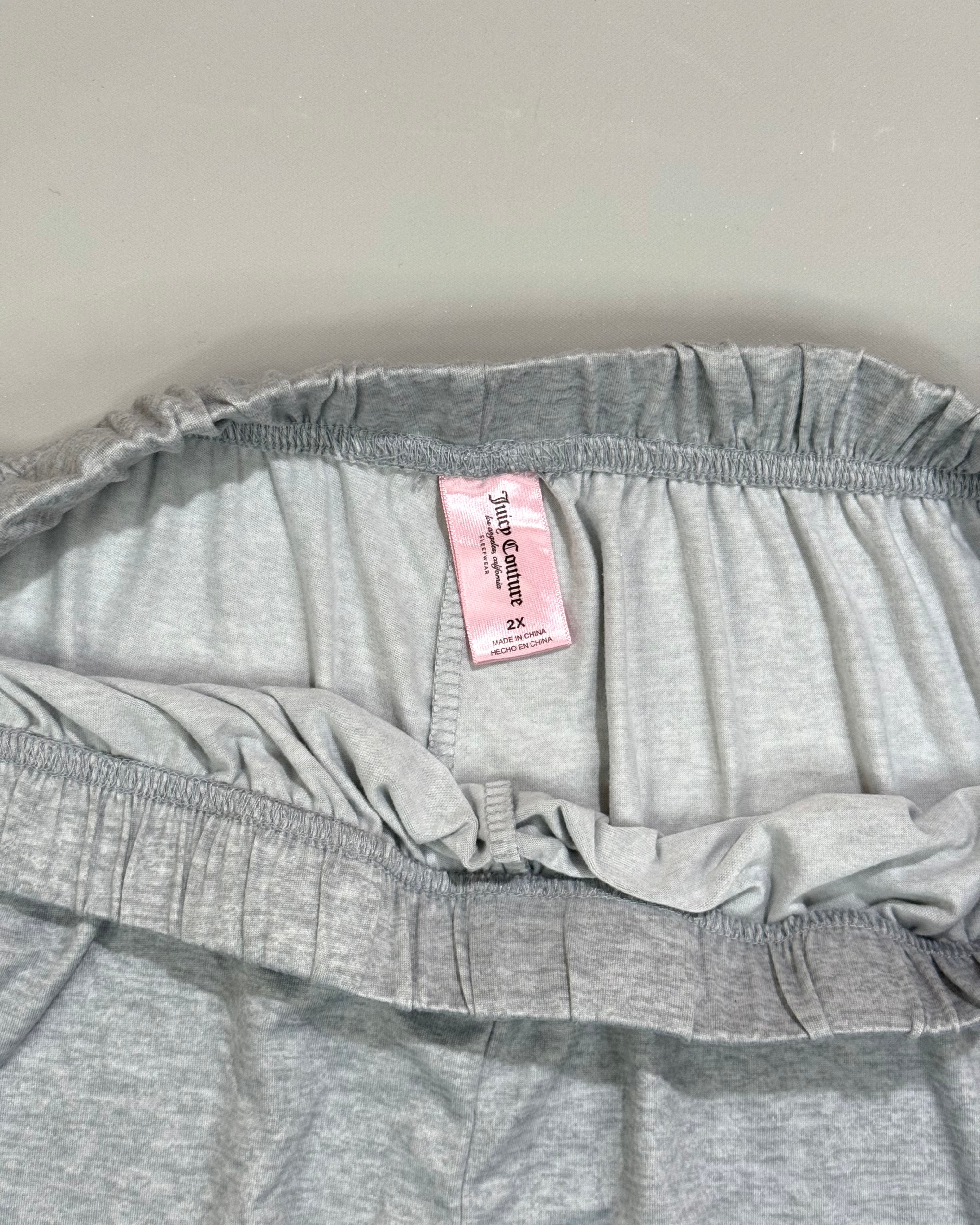 Juicy Couture Grey Embroidered Sports Shorts Size XXL
